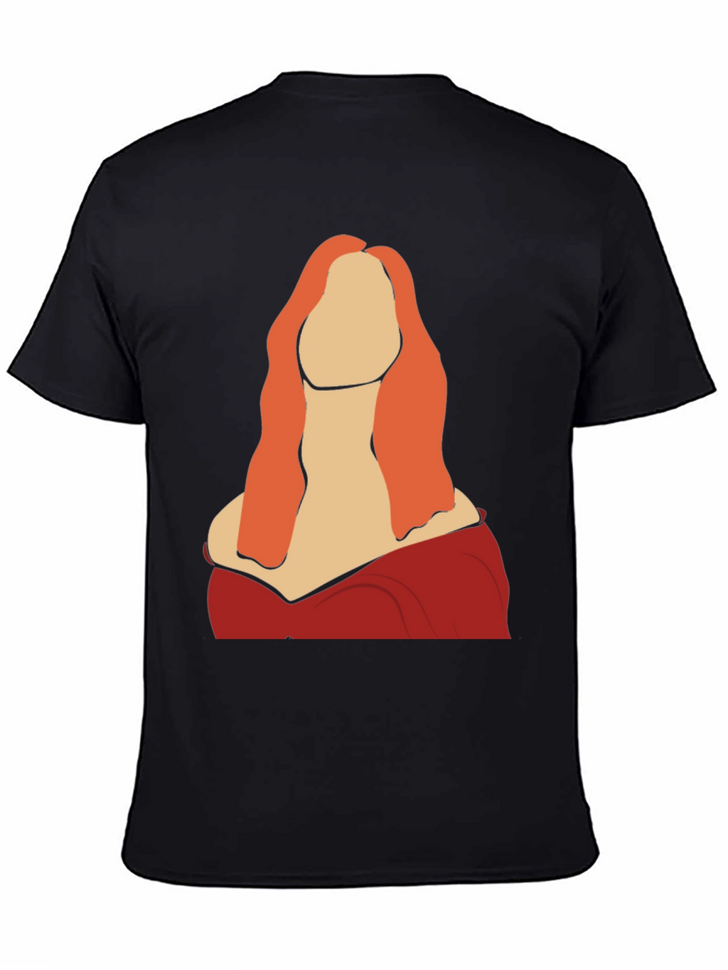 Abstract Woman Graphic Tee - Black