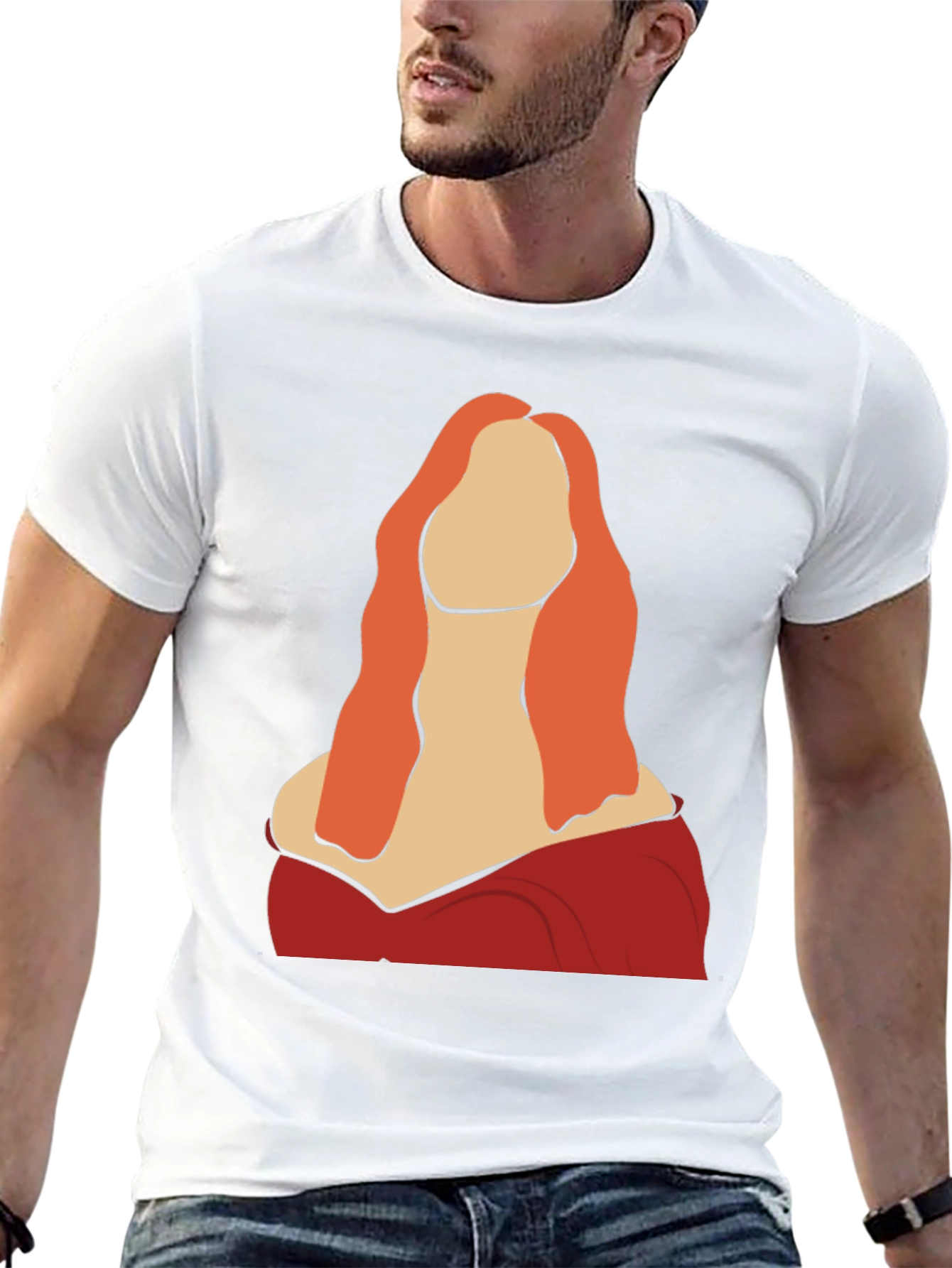 Abstract Woman Graphic Tee - Black