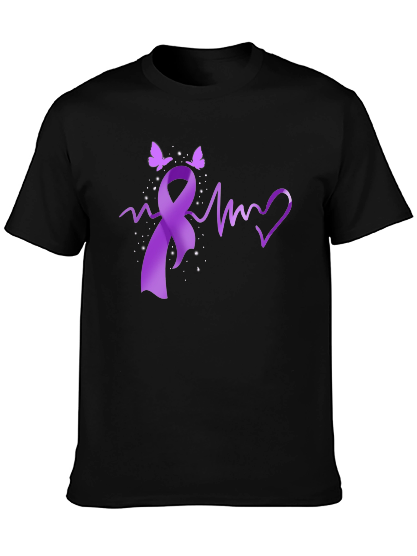 Awareness Ribbon Heartbeat T-Shirt