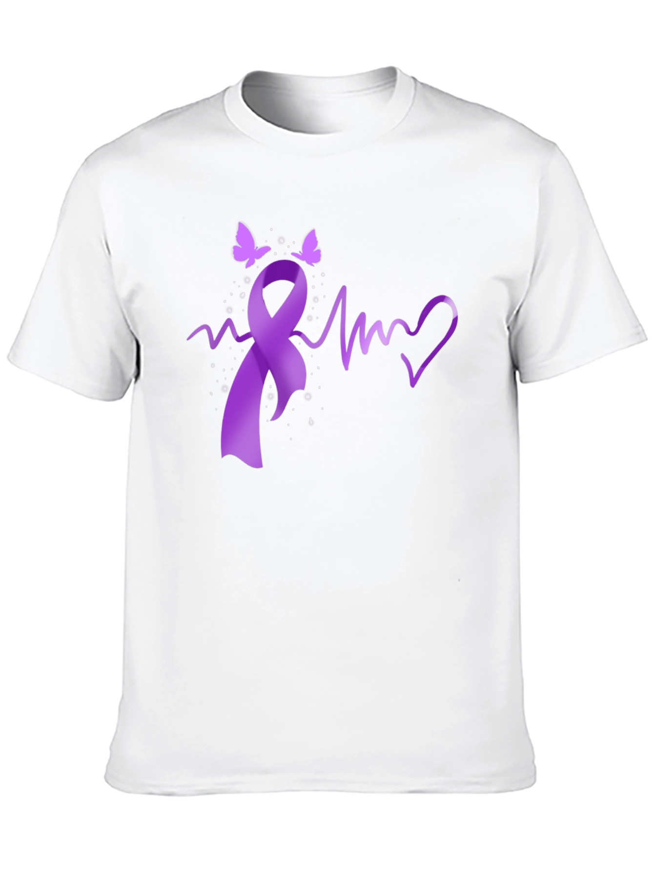 Awareness Ribbon Heartbeat T-Shirt