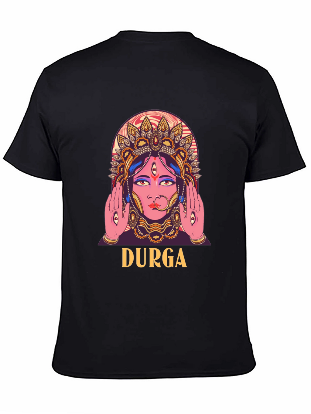 Durga Graphic Print Black T-Shirt