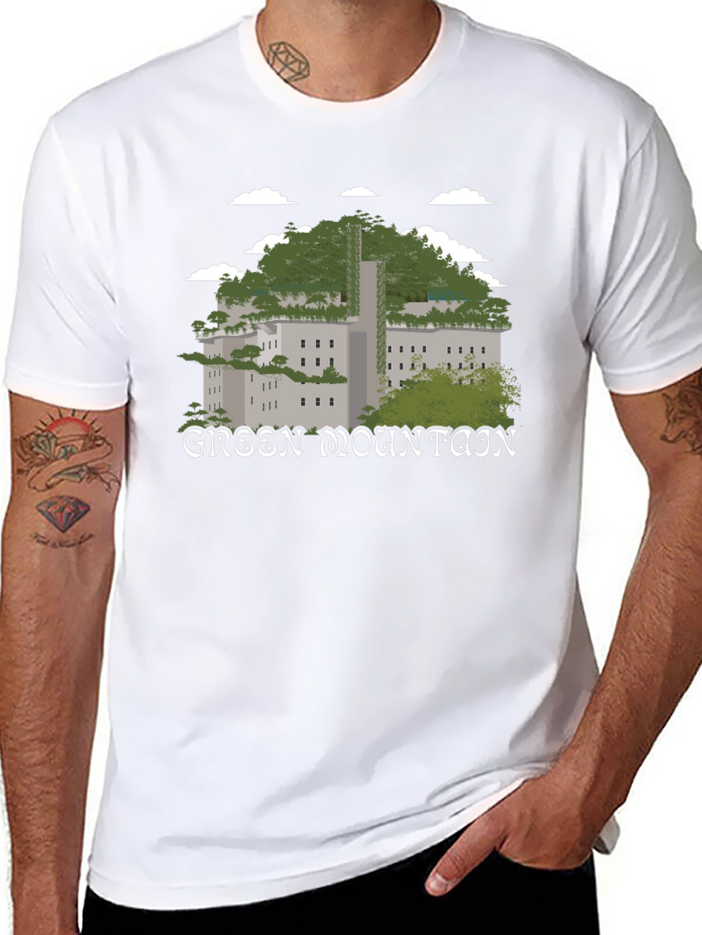Green Mountain Graphic T-Shirt - Nature Inspired Tee