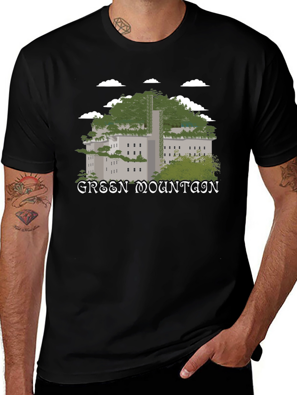 Green Mountain Graphic T-Shirt - Nature Inspired Tee
