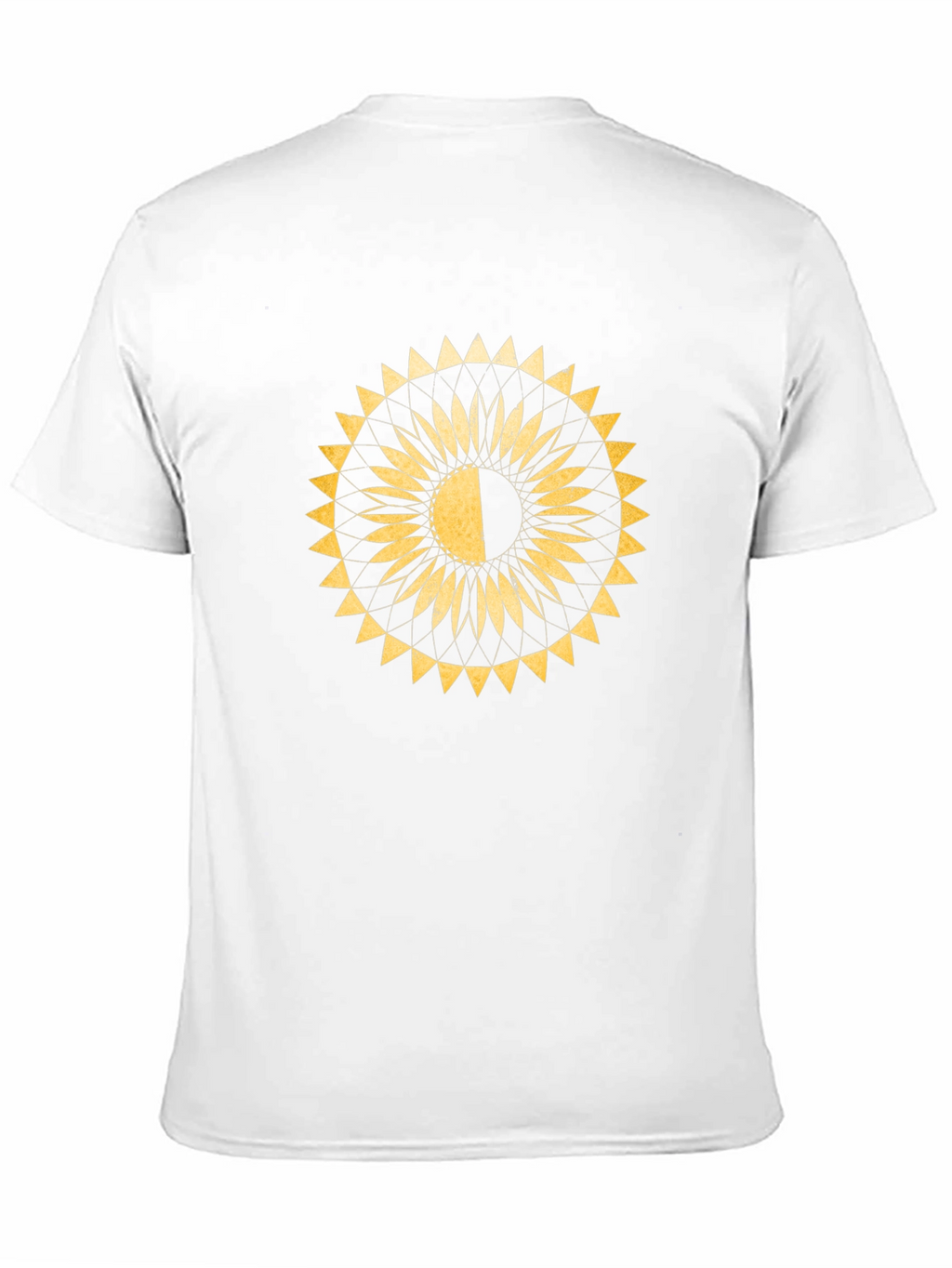 Geometric Sun T-Shirt - Black Cotton Blend