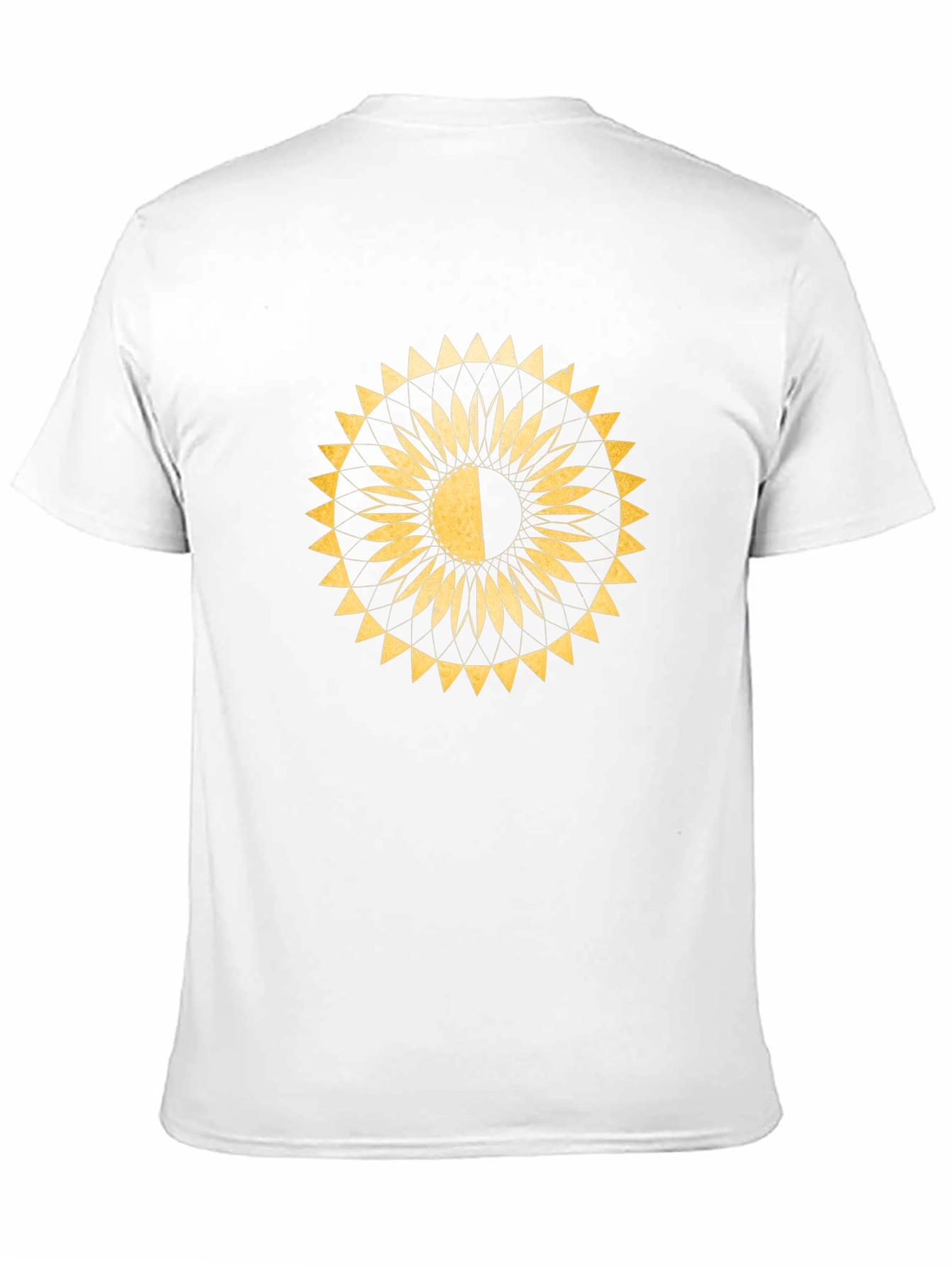 Geometric Sun T-Shirt - Black Cotton Blend