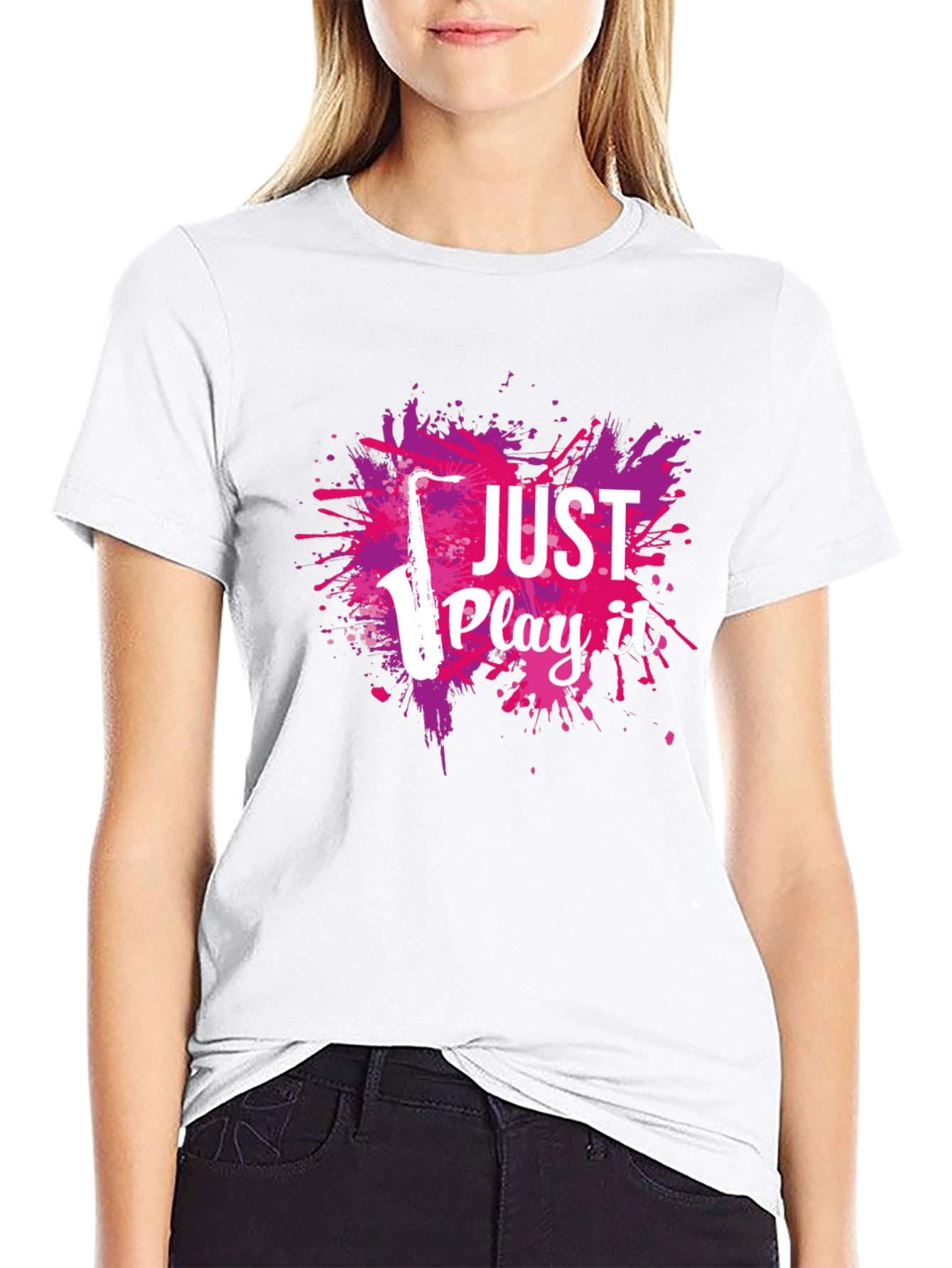 Just Play It Saxophone Graphic T-Shirt