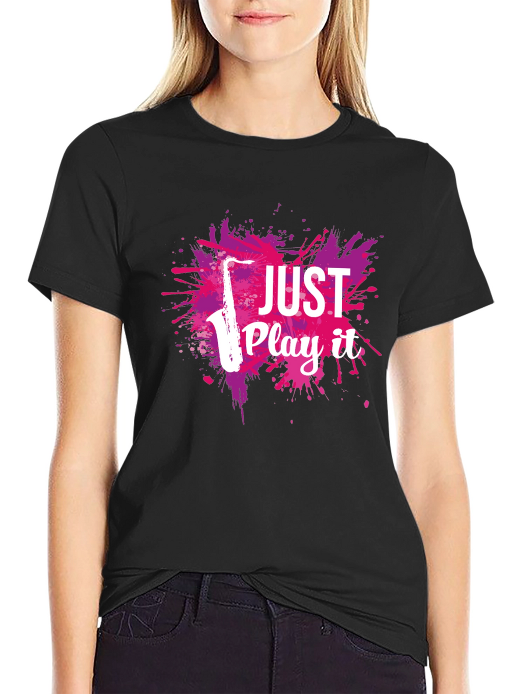 Just Play It Saxophone Graphic T-Shirt