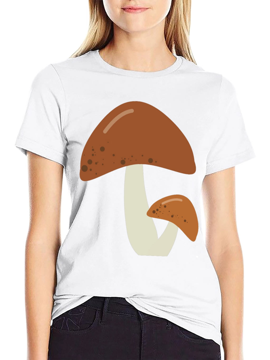 Mushroom Graphic Tee - Nature Lovers Black T-Shirt
