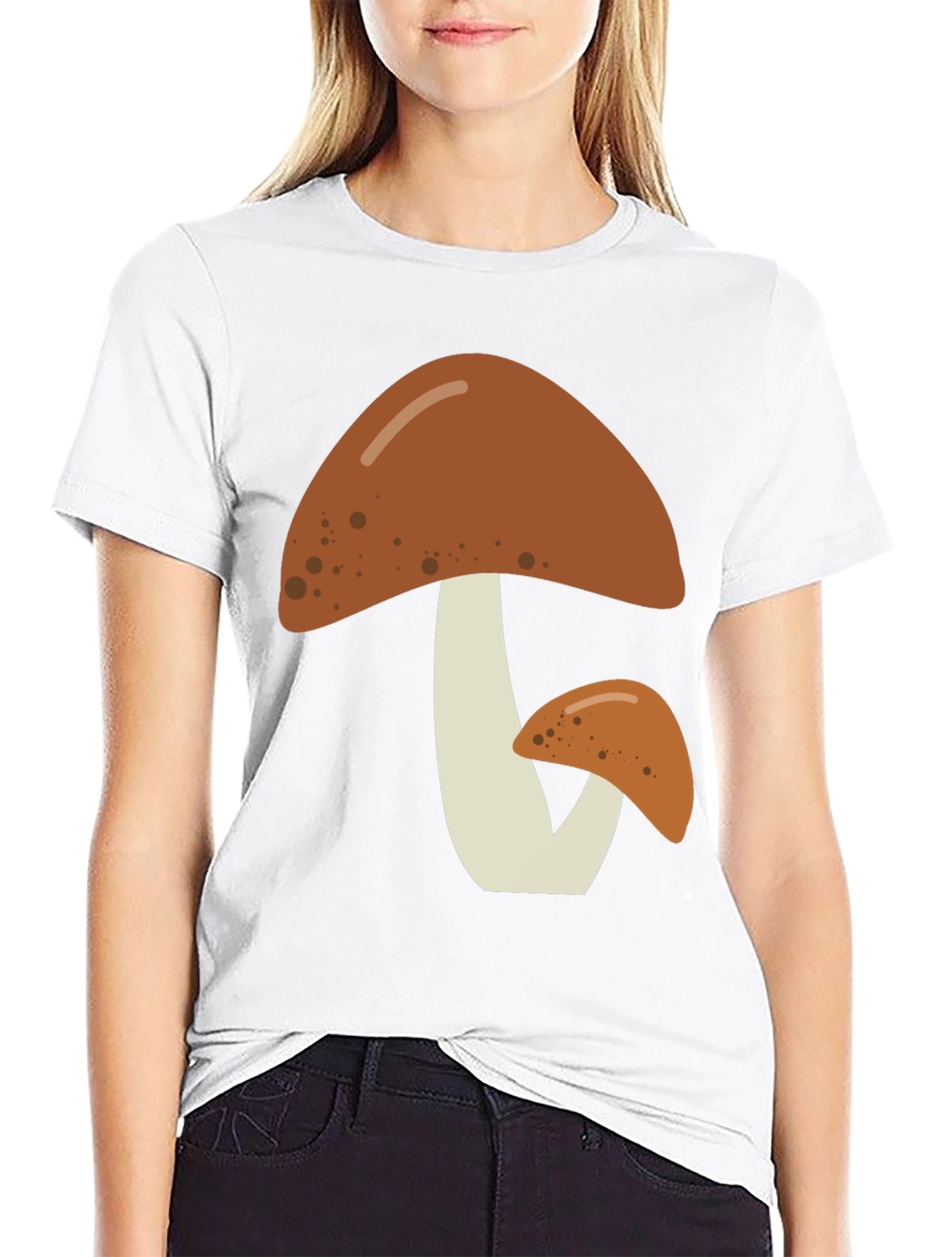Mushroom Graphic Tee - Nature Lovers Black T-Shirt
