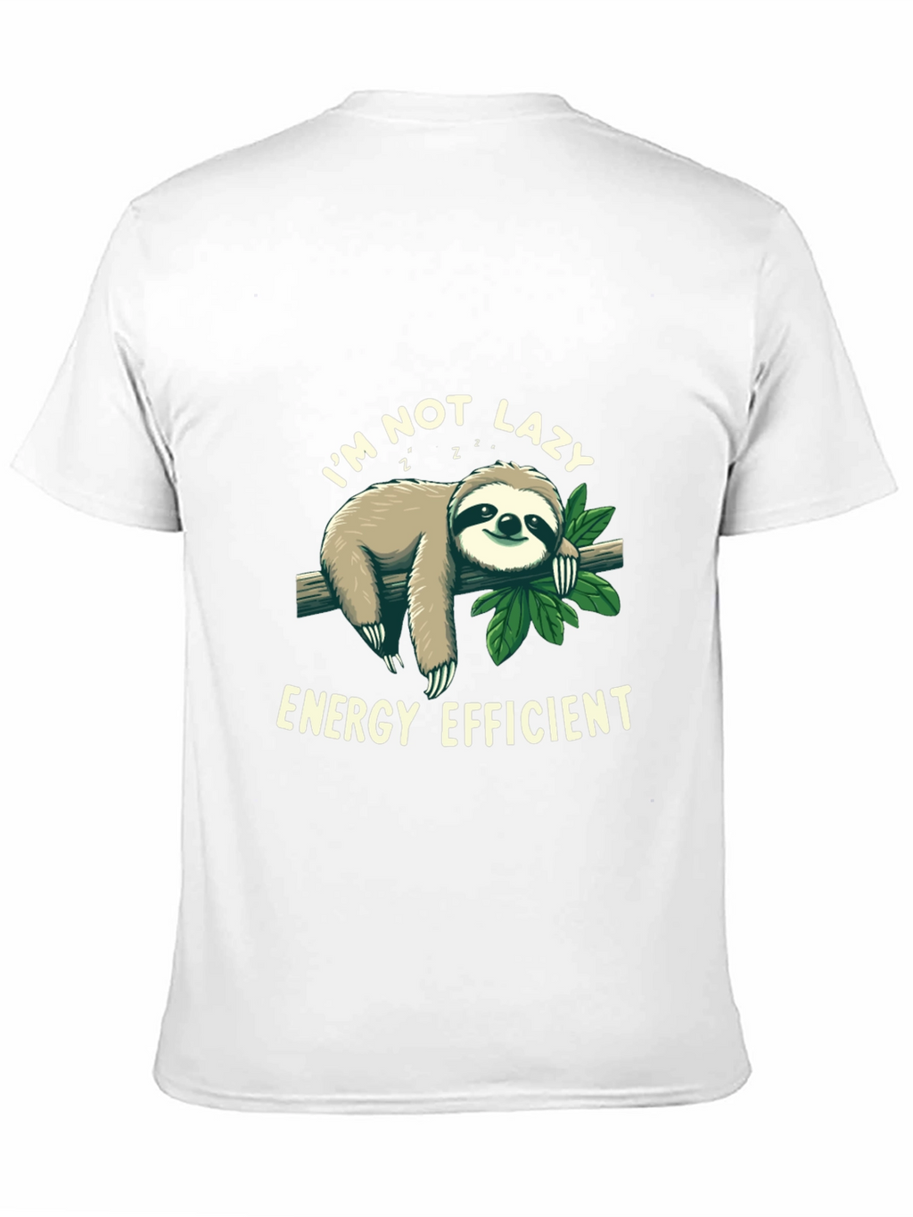 Funny Sloth Energy Efficient Graphic T-Shirt