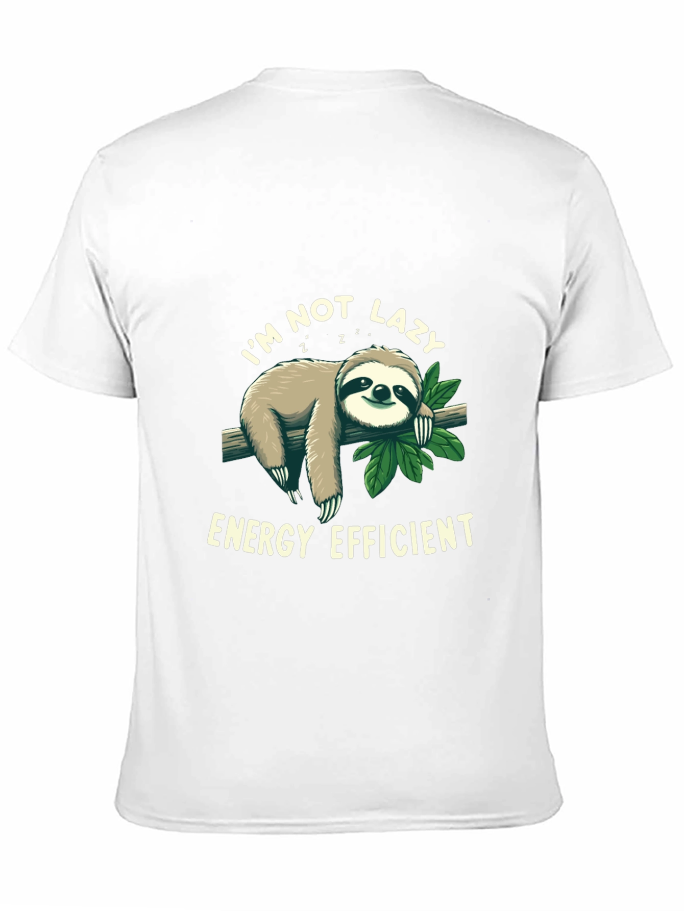 Funny Sloth Energy Efficient Graphic T-Shirt