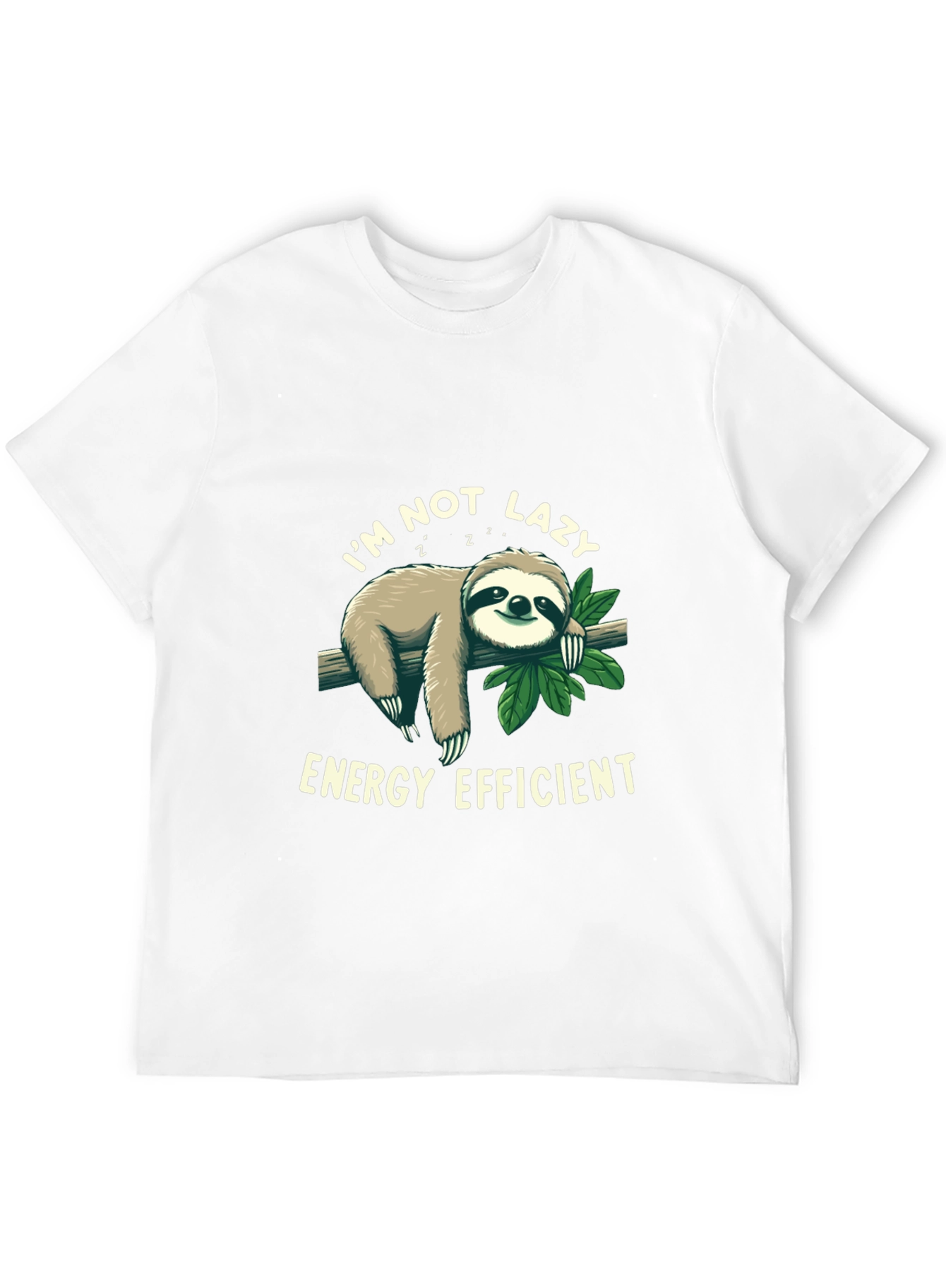 Funny Sloth Energy Efficient Graphic T-Shirt