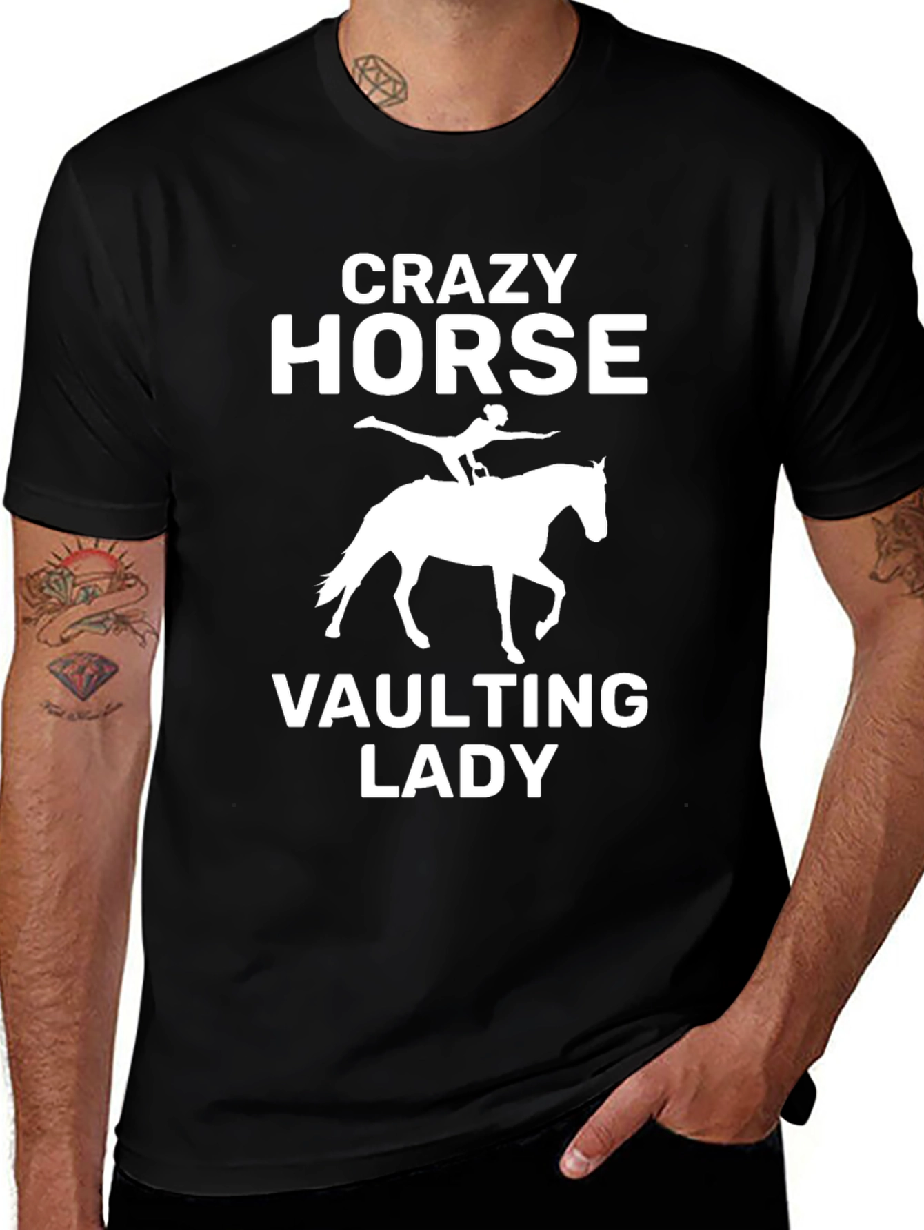 Crazy Horse Vaulting Lady T-Shirt - Equestrian Style