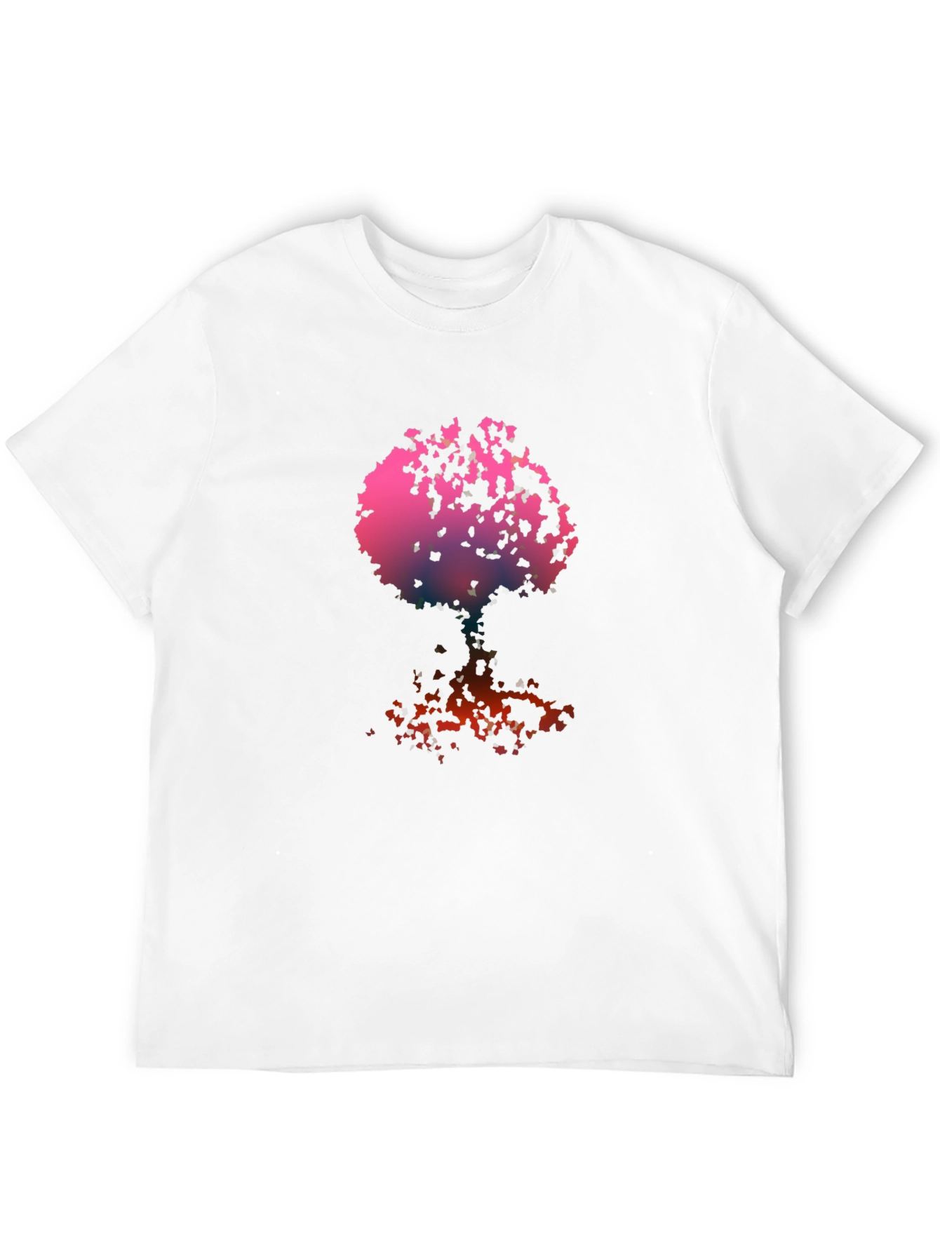 Abstract Tree Graphic Tee - Black Cotton Blend