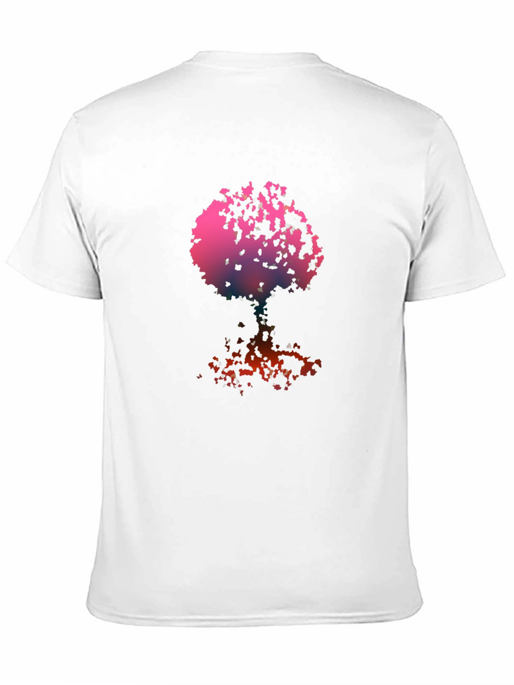 Abstract Tree Graphic Tee - Black Cotton Blend
