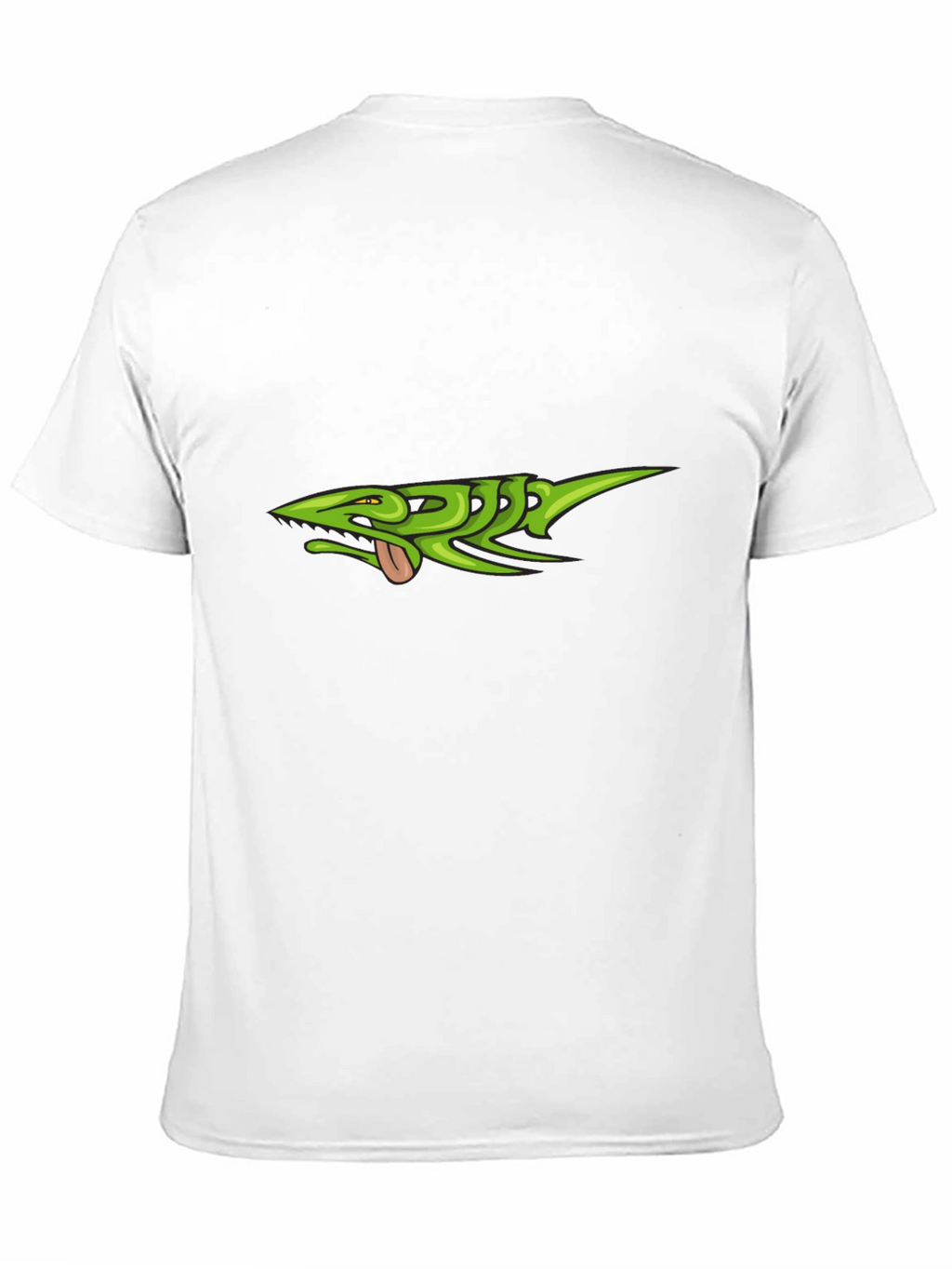 Green Lizard Graphic Black T-Shirt