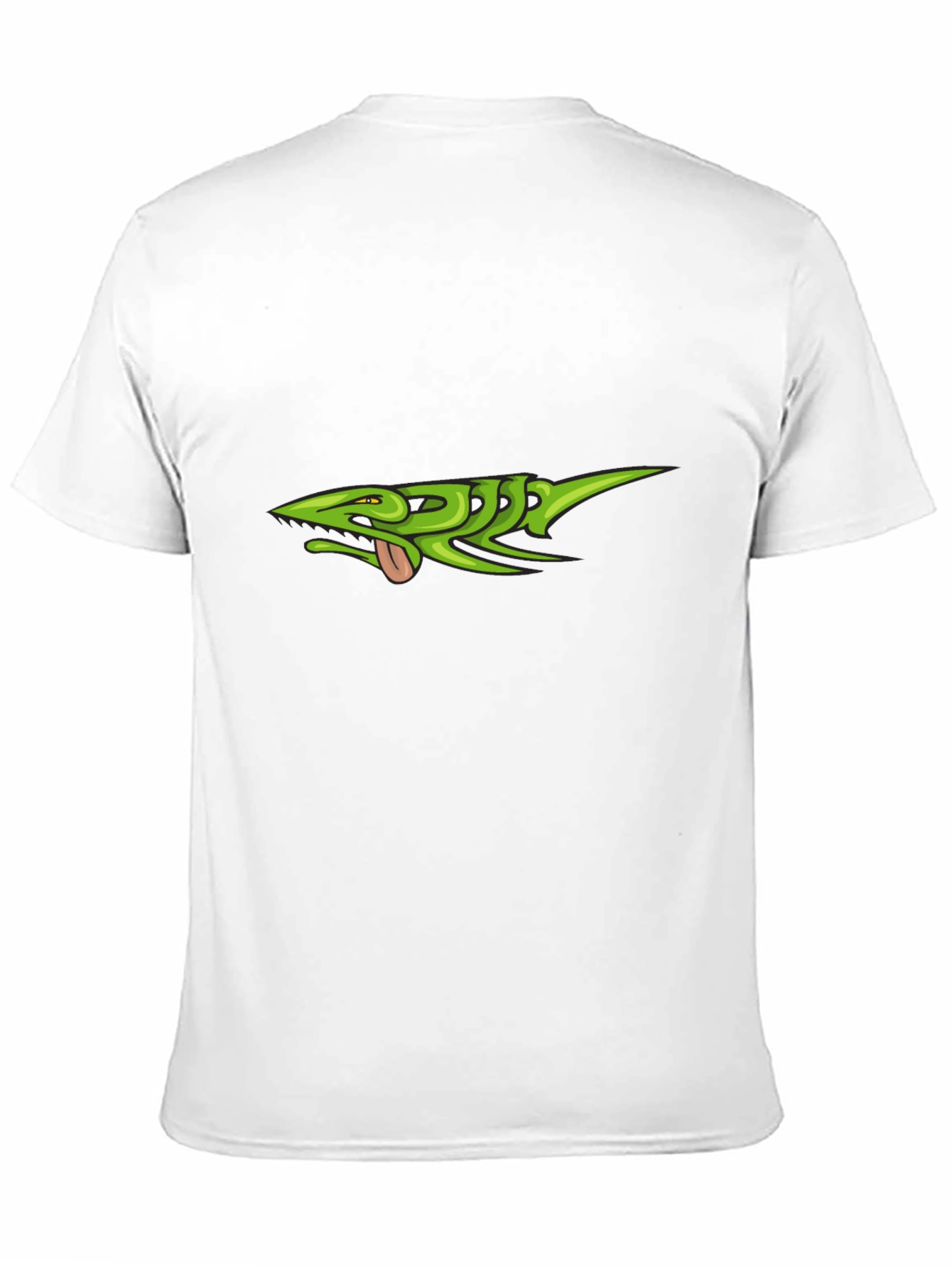 Green Lizard Graphic Black T-Shirt