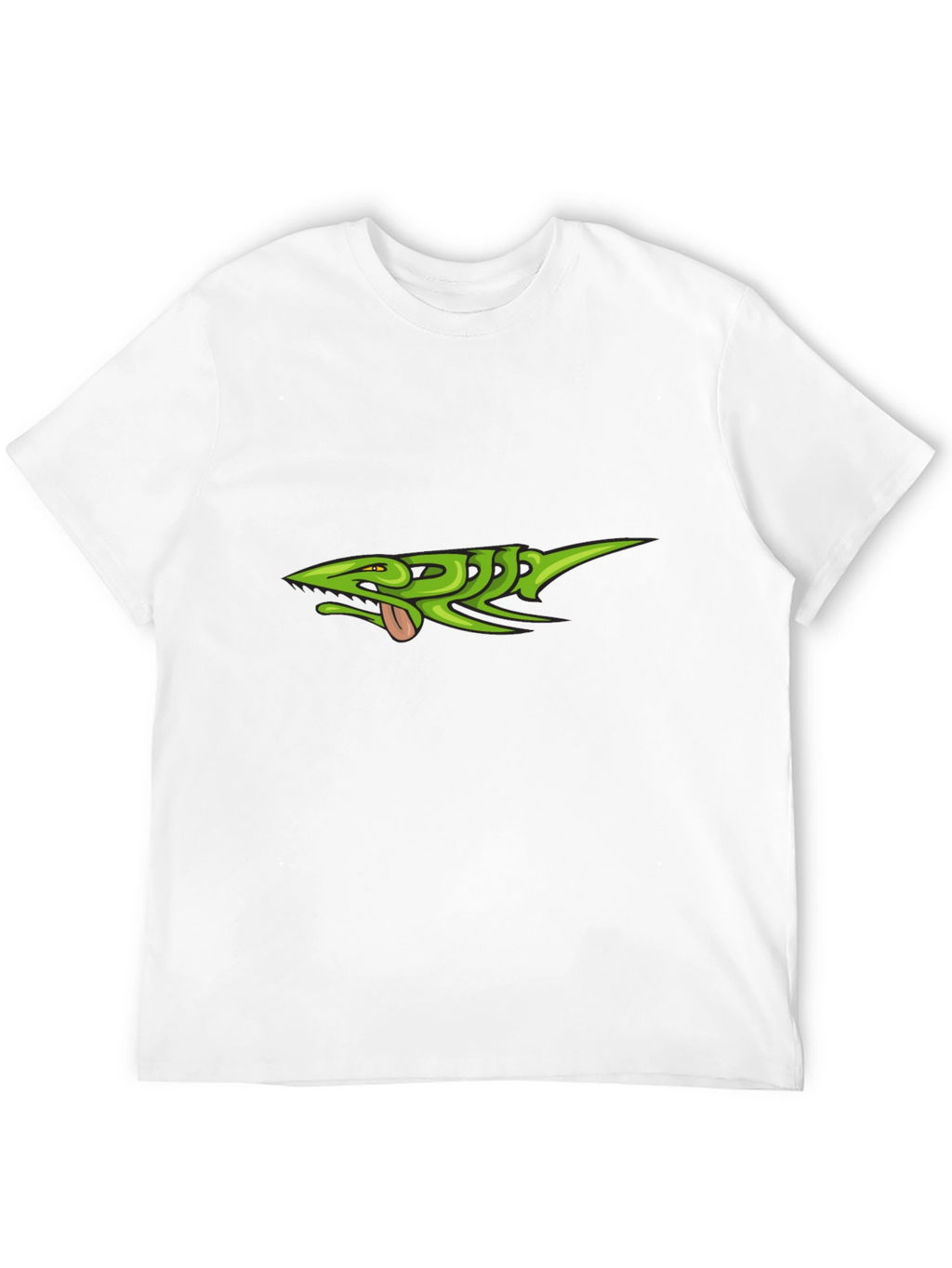 Green Lizard Graphic Black T-Shirt