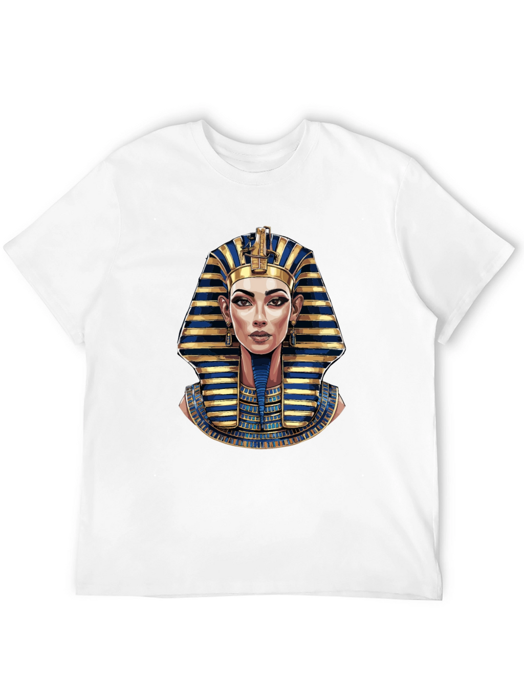 Egyptian Pharaoh Graphic Print Black T-Shirt