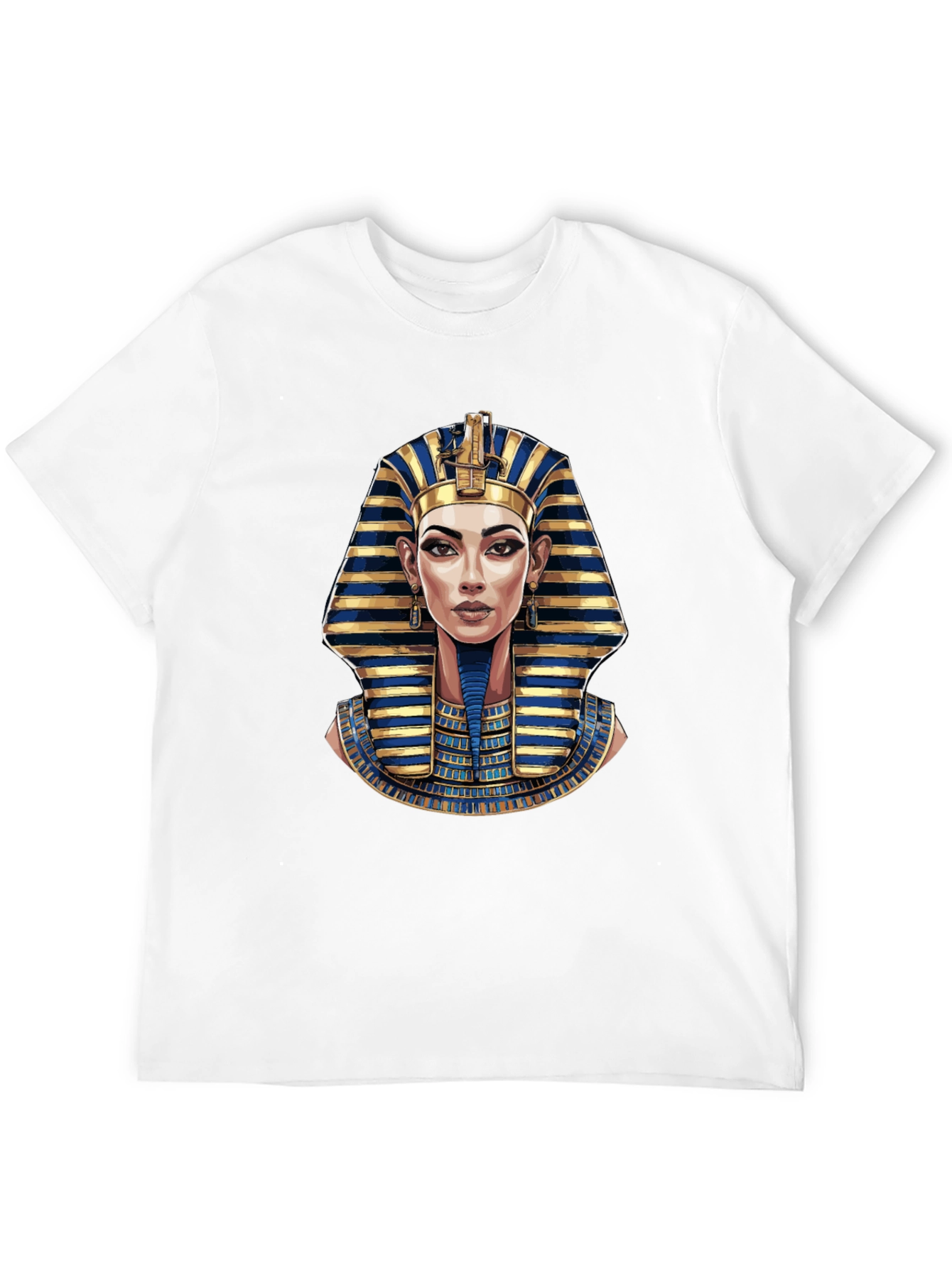 Egyptian Pharaoh Graphic Print Black T-Shirt