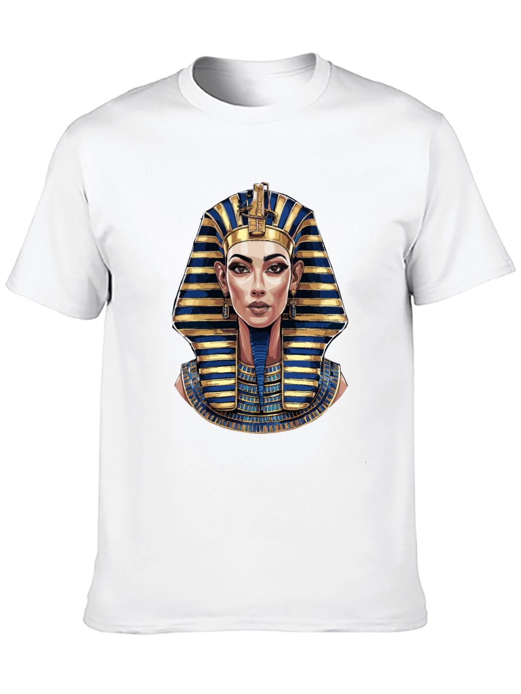 Egyptian Pharaoh Graphic Print Black T-Shirt