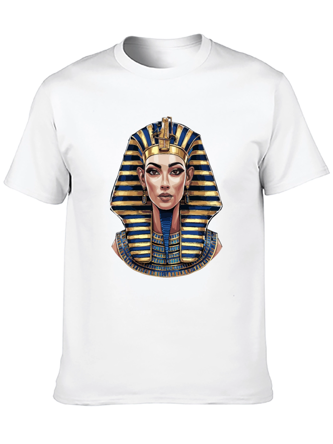 Egyptian Pharaoh Graphic Print Black T-Shirt