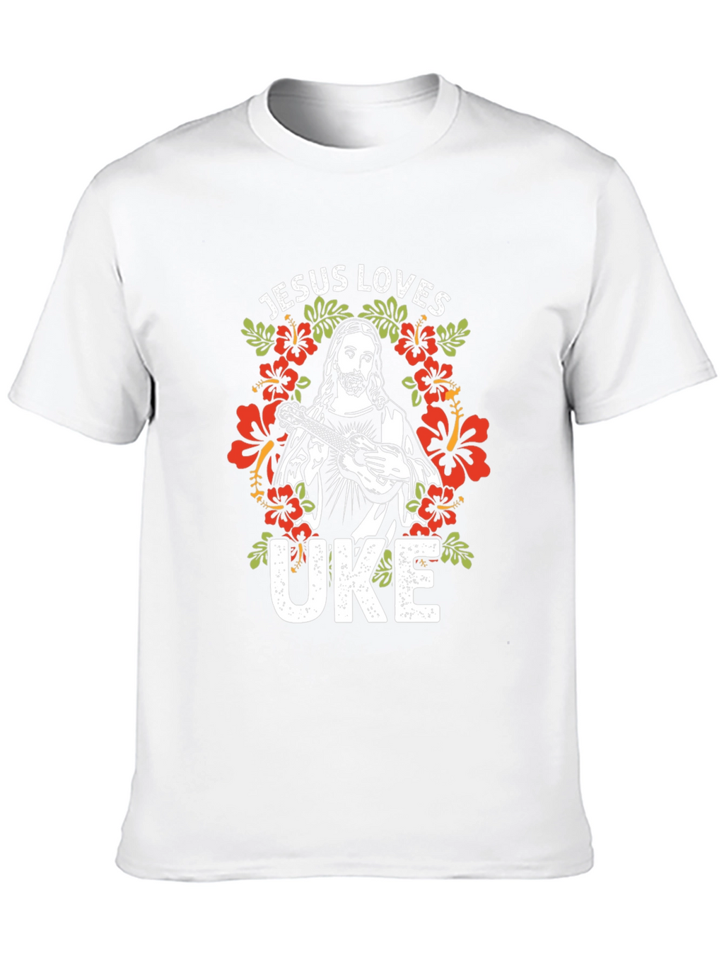 Jesus Loves Uke T-Shirt - Graphic Tee