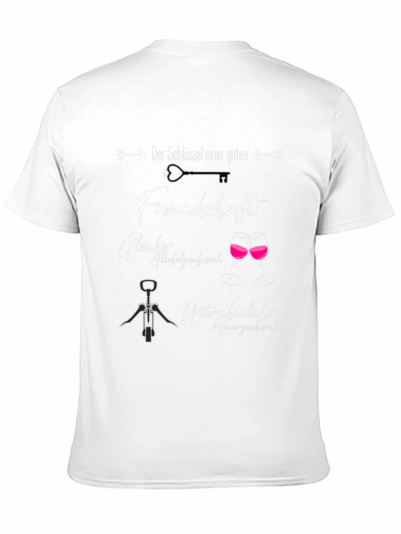 Friendship Wine Lover T-Shirt Funny Saying Top