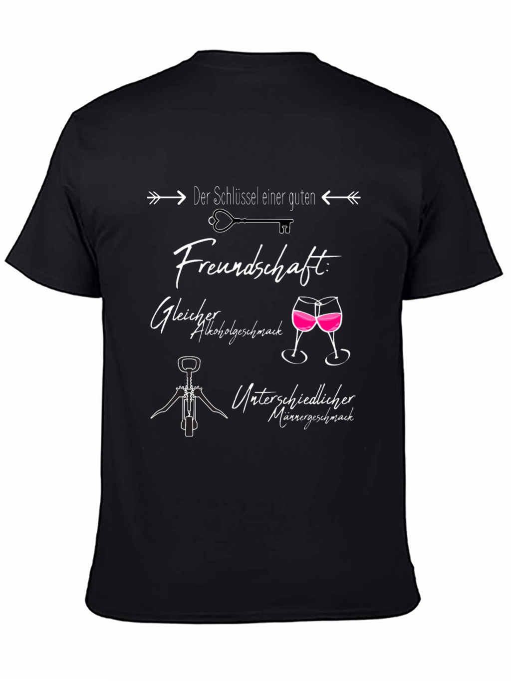 Friendship Wine Lover T-Shirt Funny Saying Top