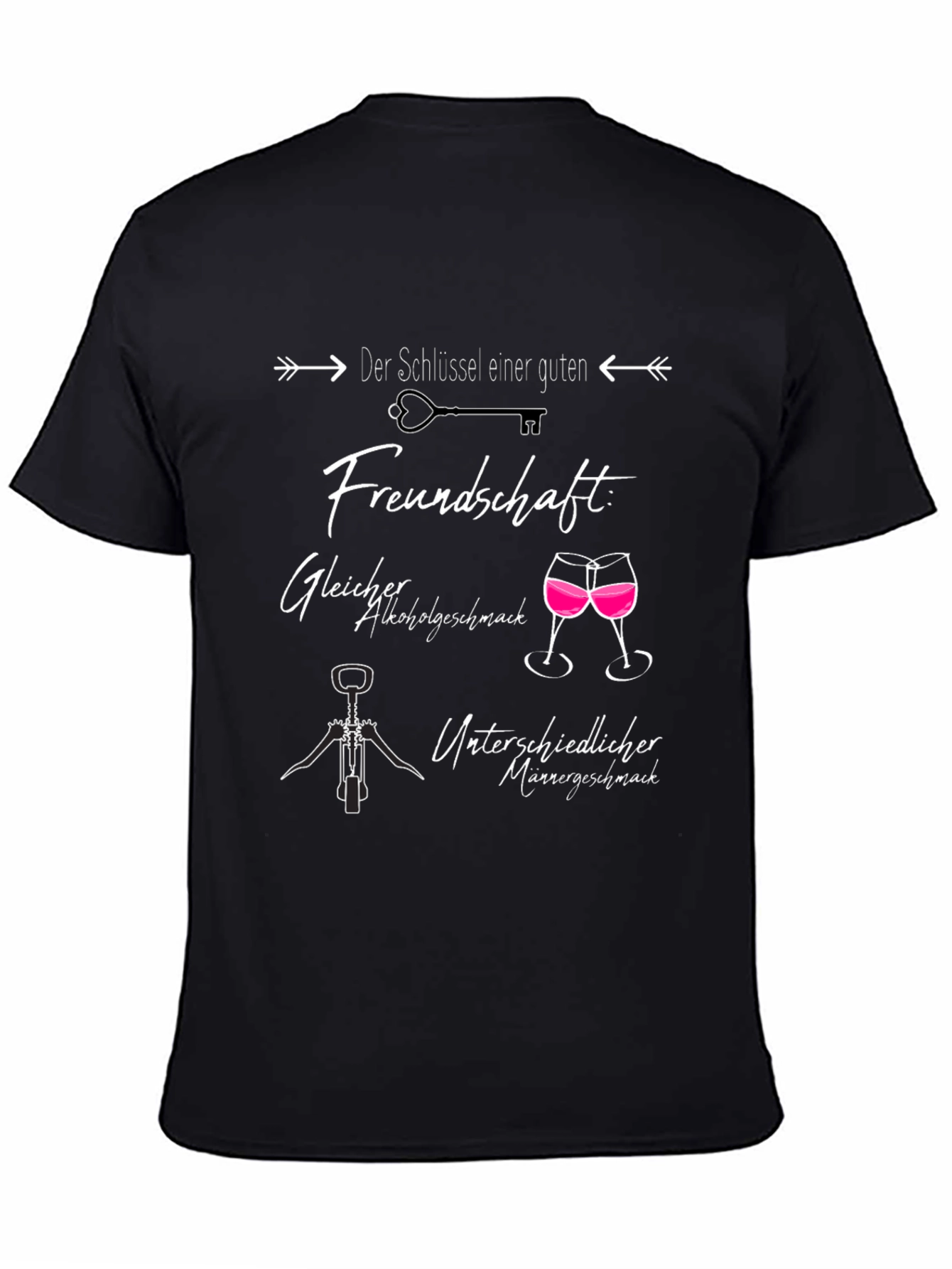 Friendship Wine Lover T-Shirt Funny Saying Top