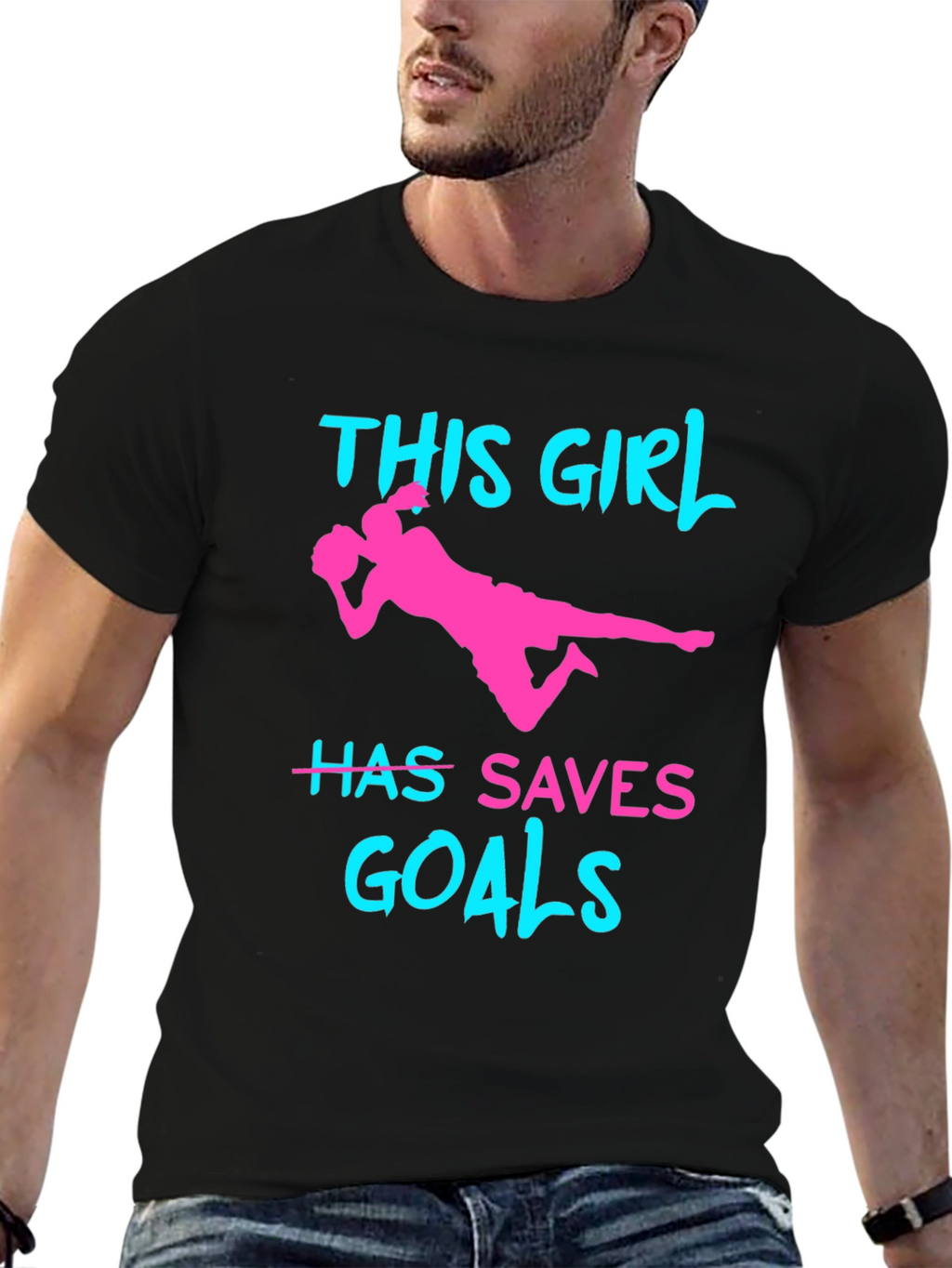 Girl Soccer Saves Goals T-Shirt