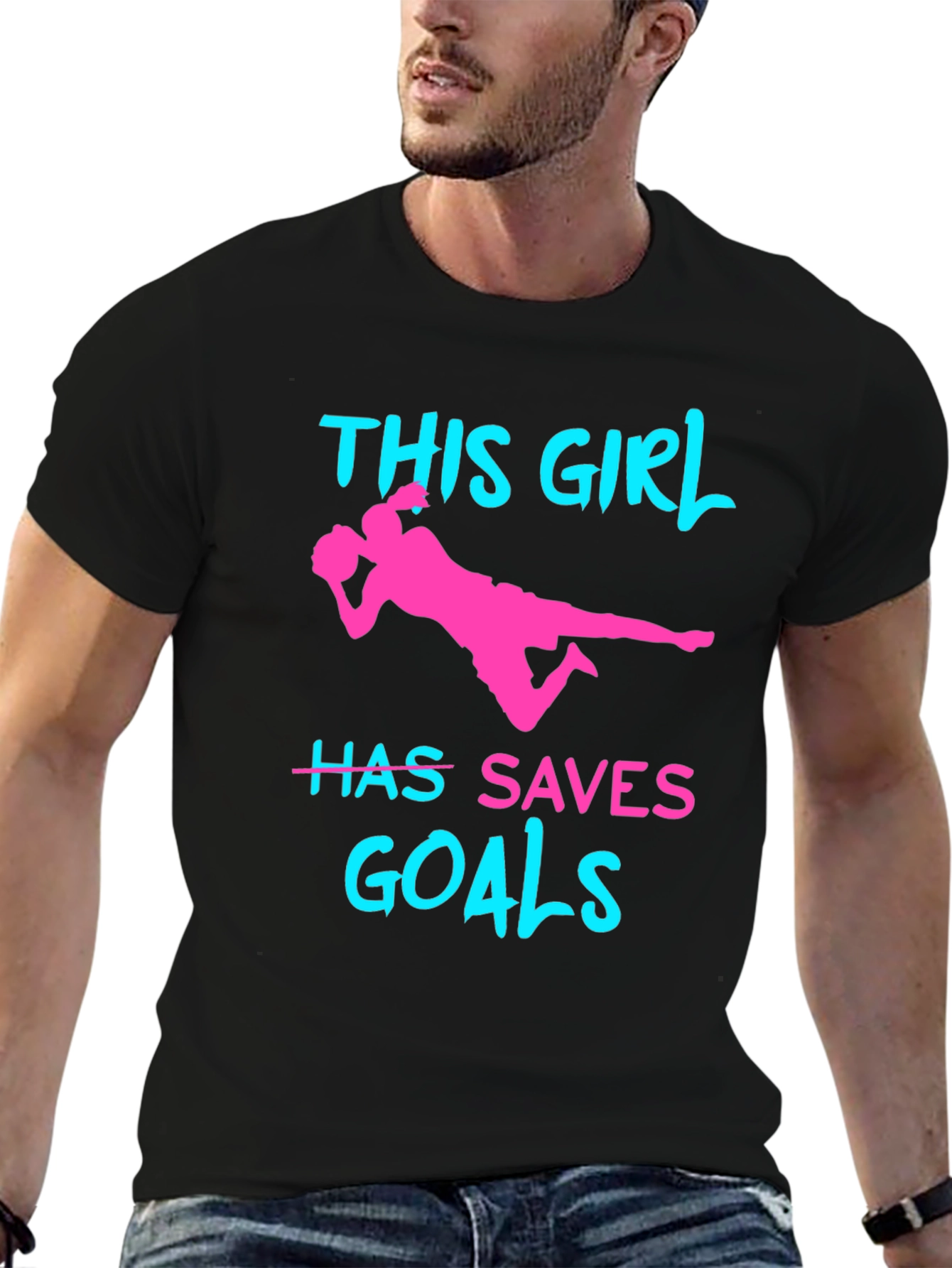 Girl Soccer Saves Goals T-Shirt