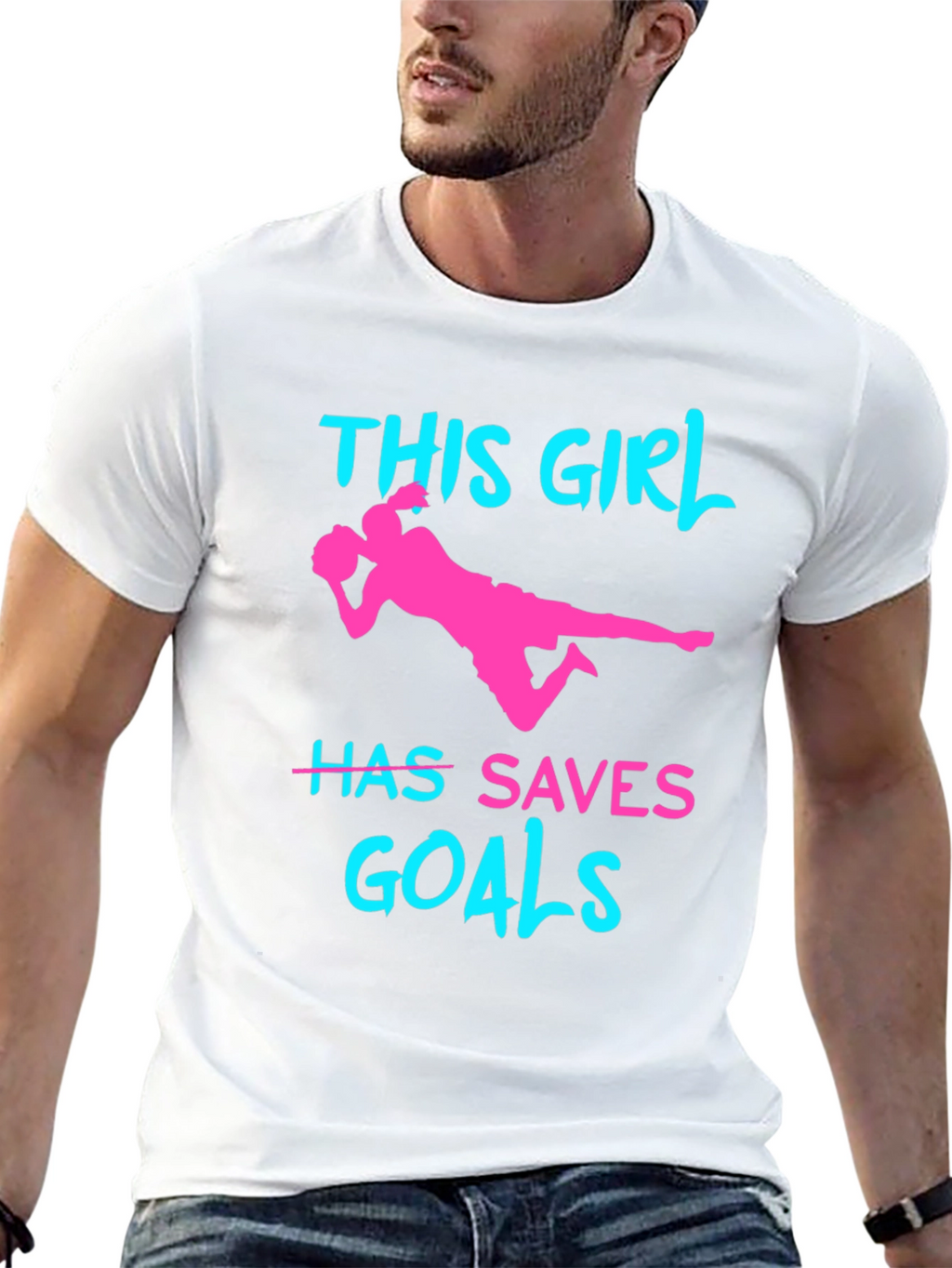 Girl Soccer Saves Goals T-Shirt