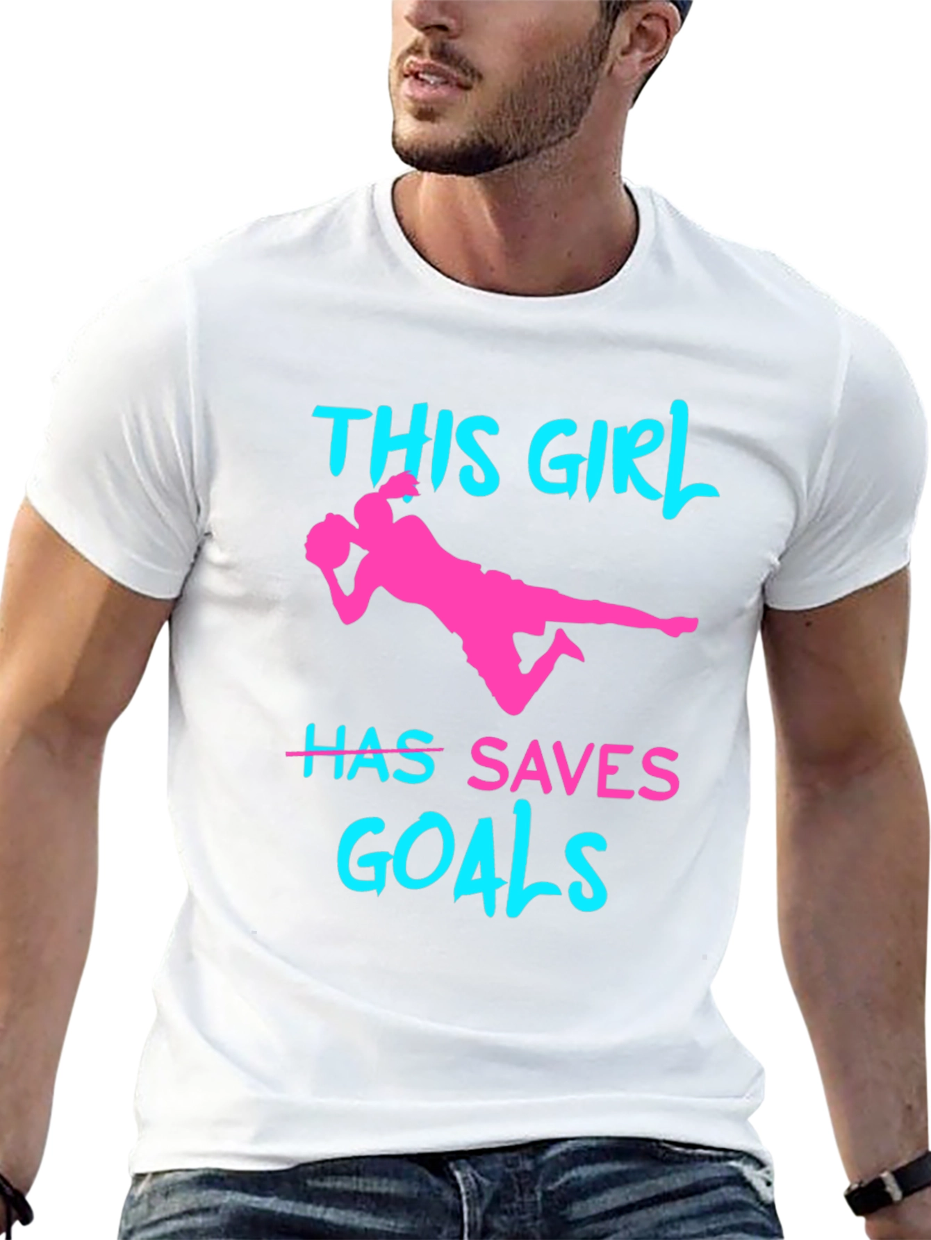 Girl Soccer Saves Goals T-Shirt