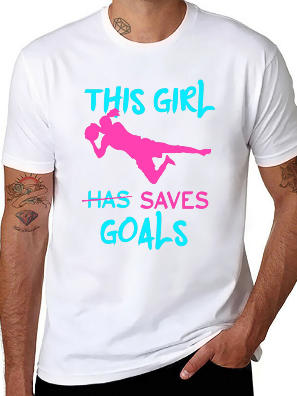 Girl Soccer Saves Goals T-Shirt