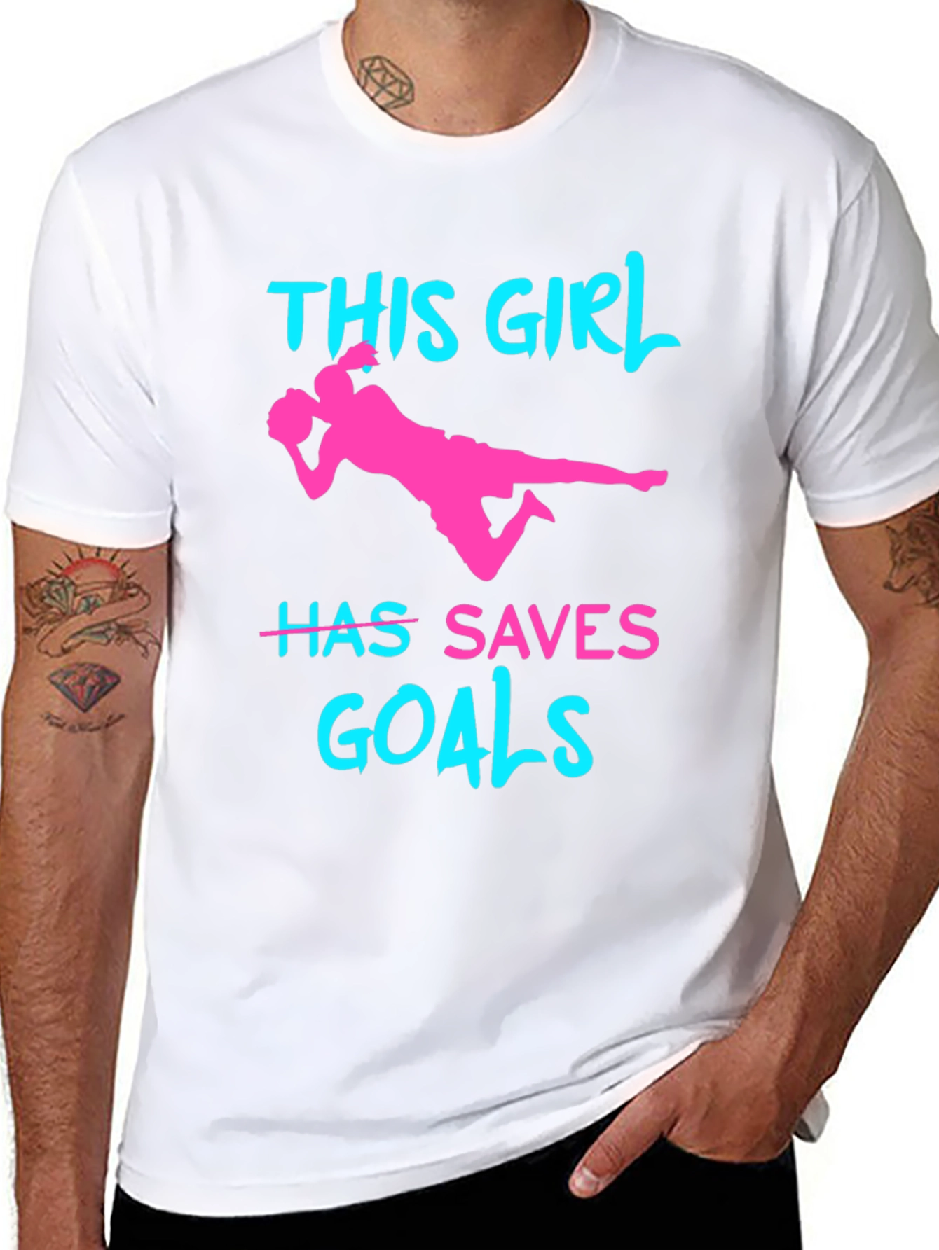Girl Soccer Saves Goals T-Shirt