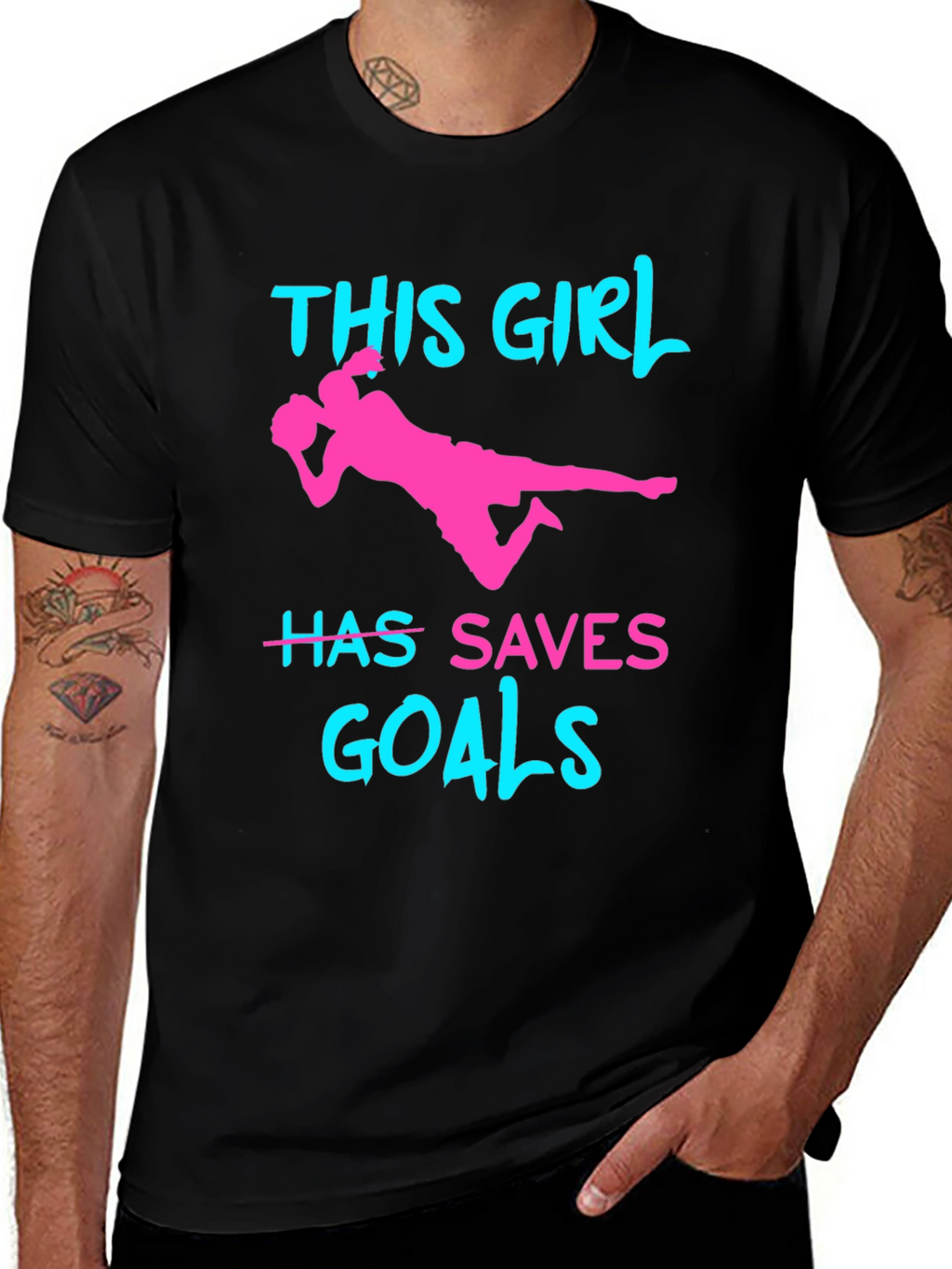 Girl Soccer Saves Goals T-Shirt