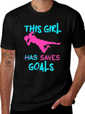Girl Soccer Saves Goals T-Shirt