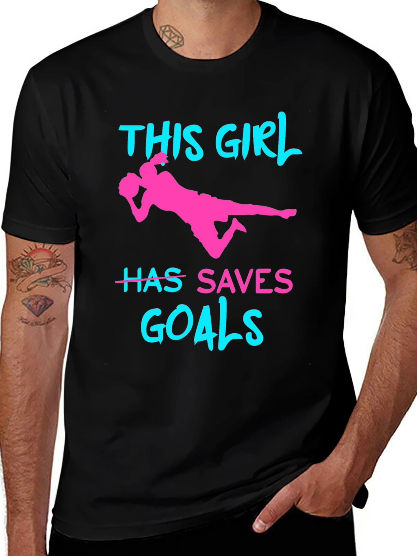 Girl Soccer Saves Goals T-Shirt
