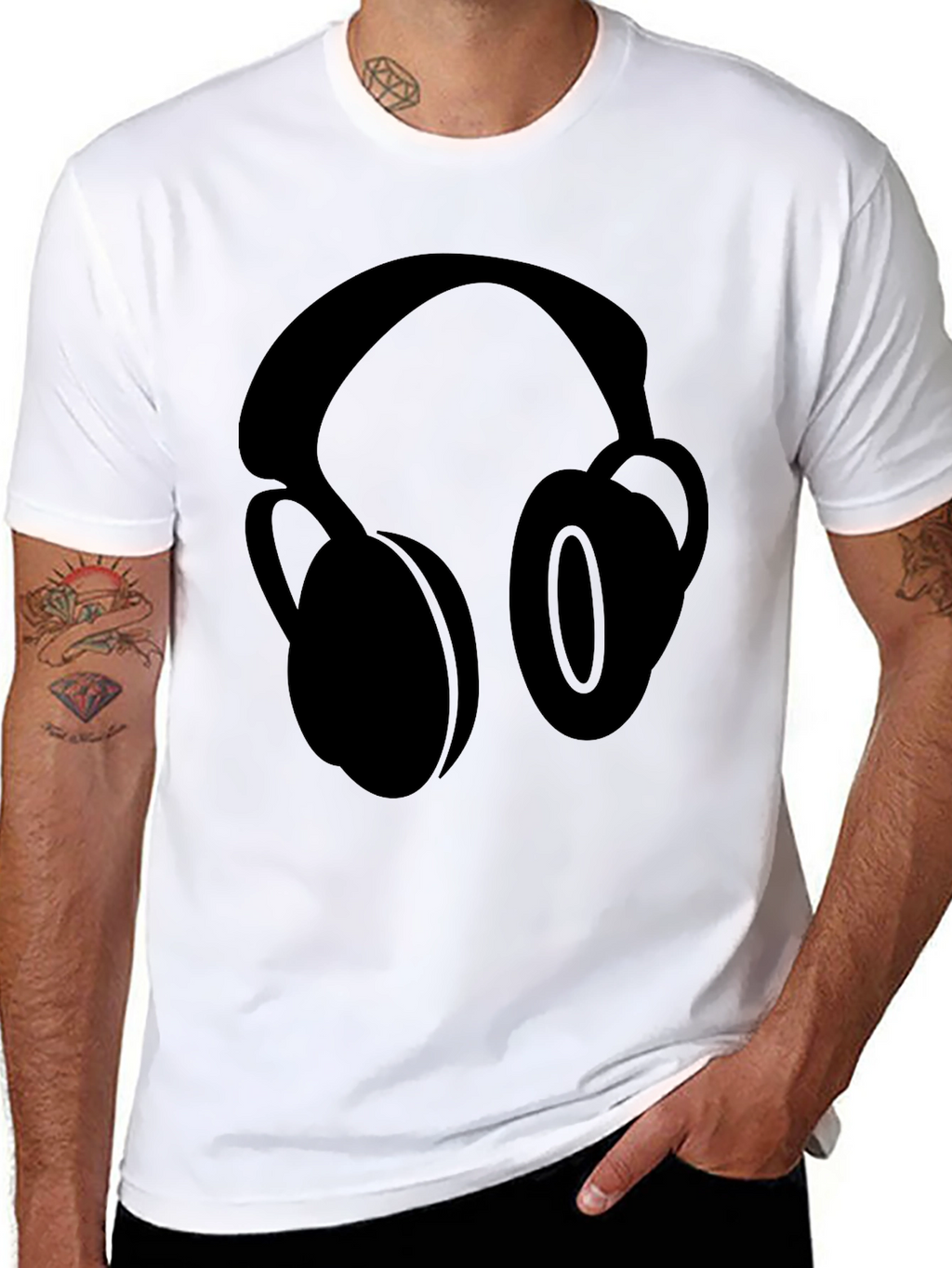 Headphones Graphic T-Shirt - Trendy Music Lover Tee