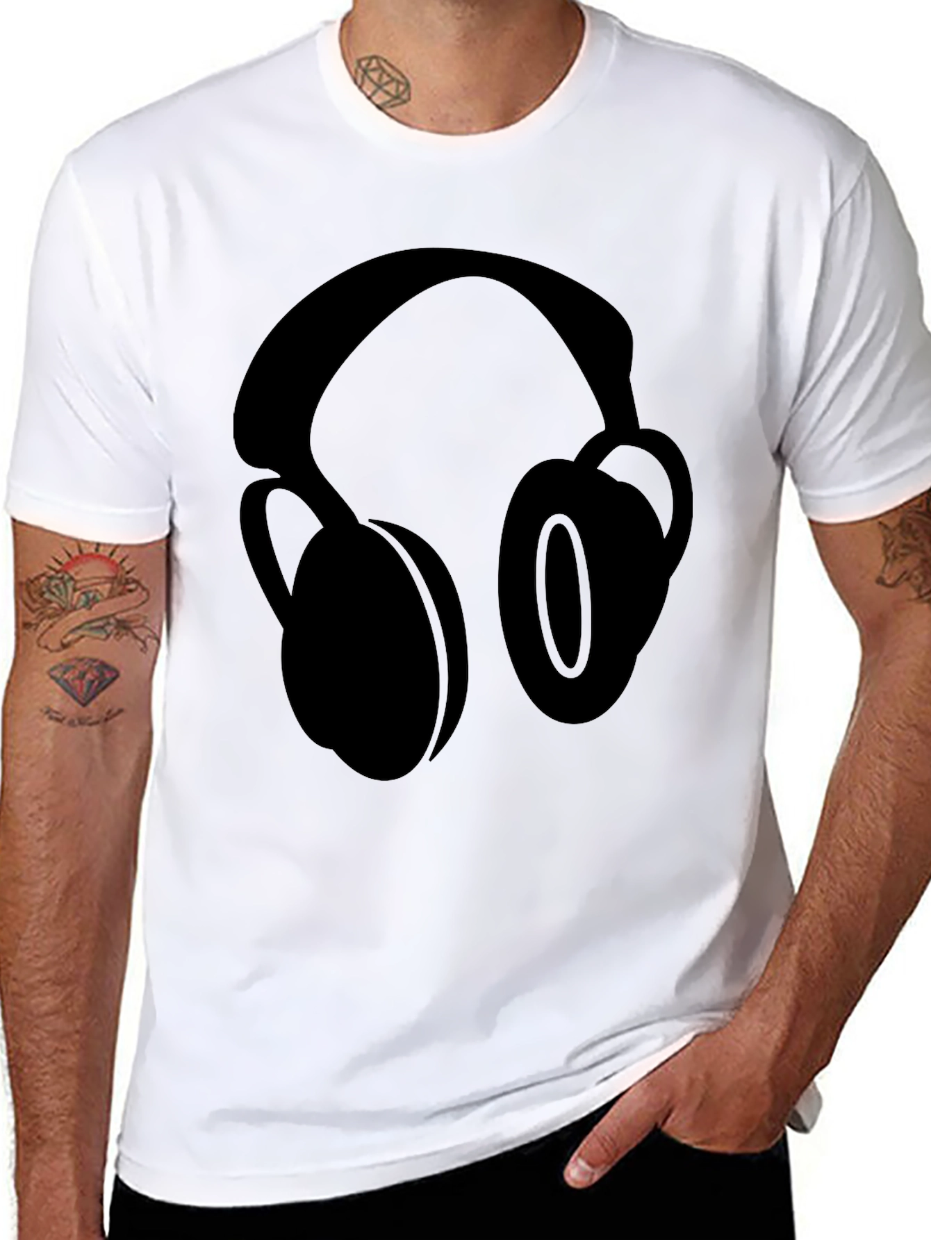 Headphones Graphic T-Shirt - Trendy Music Lover Tee