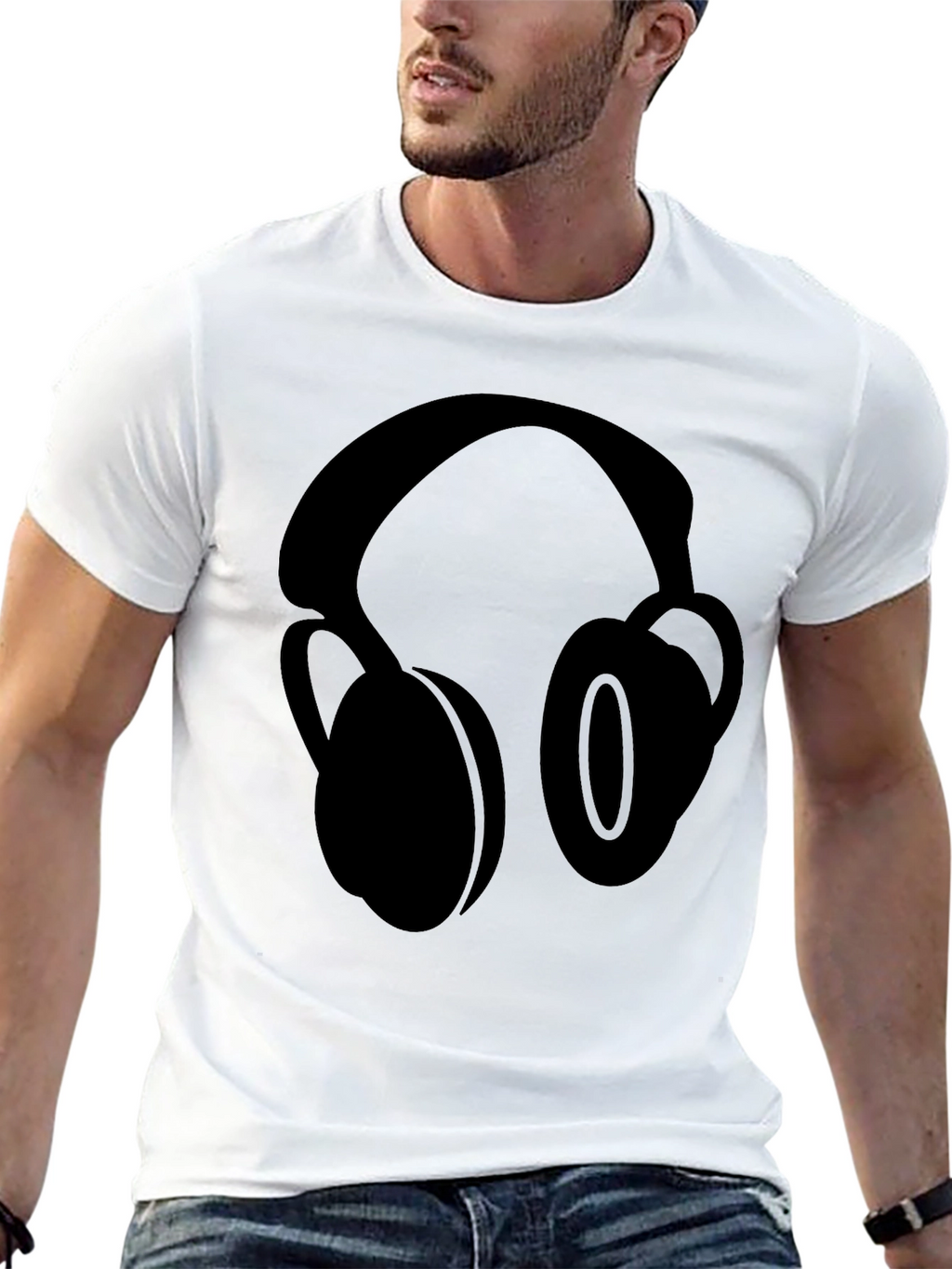Headphones Graphic T-Shirt - Trendy Music Lover Tee