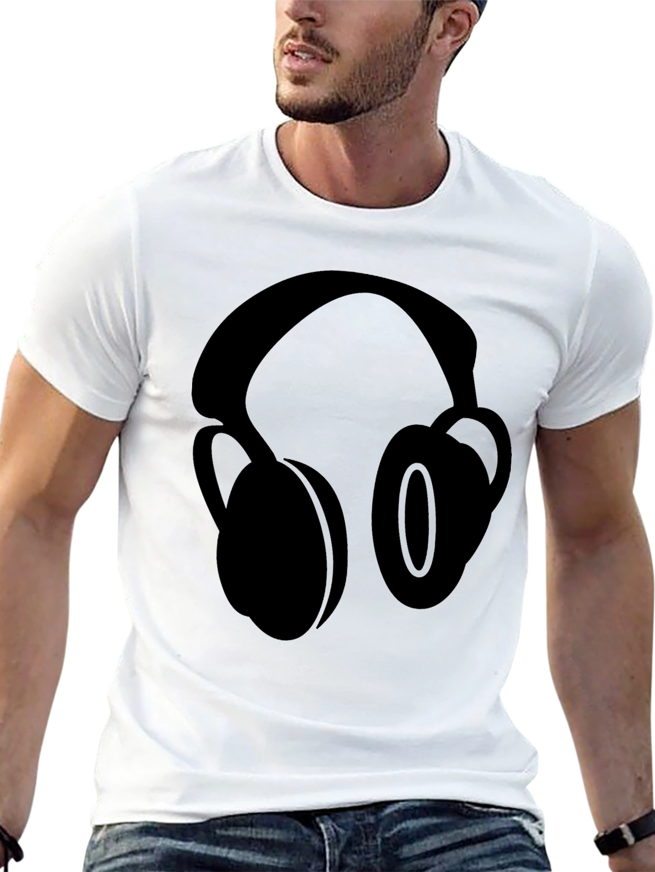 Headphones Graphic T-Shirt - Trendy Music Lover Tee