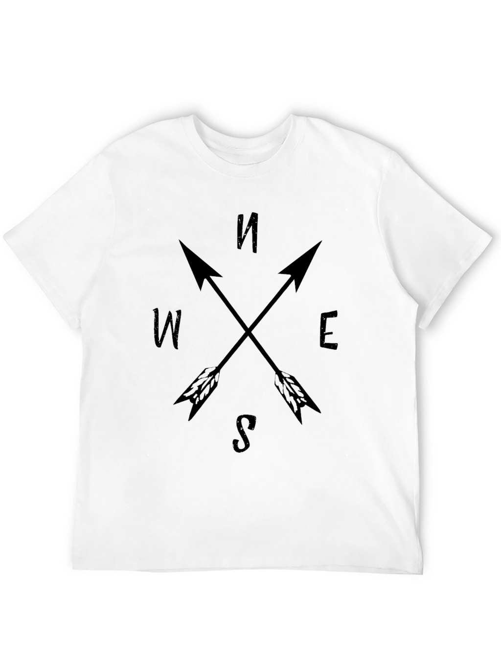 Compass Arrow Tee - Black Graphic T-Shirt