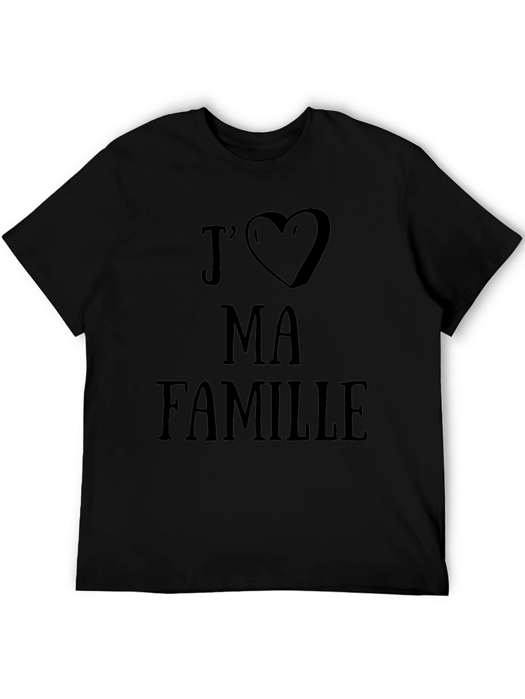 Jaime Ma Famille Black Crew Neck T-Shirt