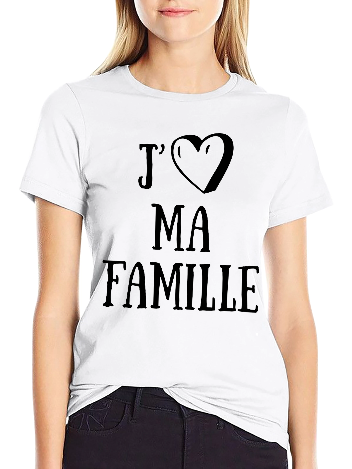 Jaime Ma Famille Black Crew Neck T-Shirt
