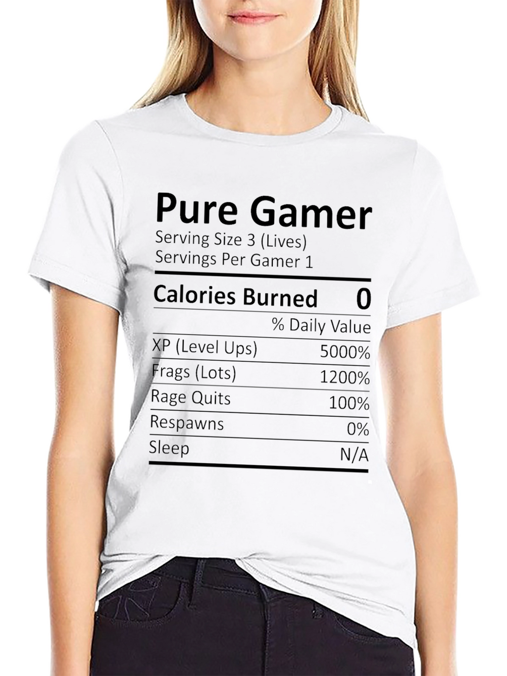 Pure Gamer Nutrition Facts Novelty T-Shirt