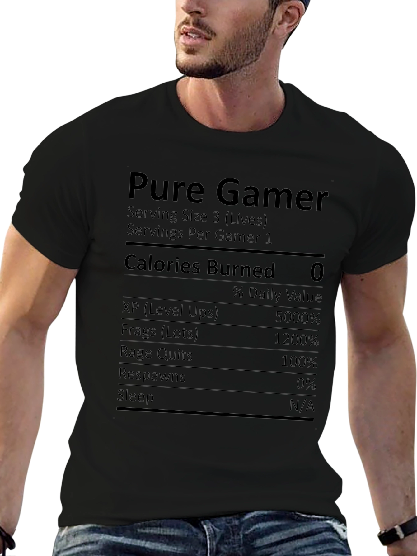 Pure Gamer Nutrition Facts Novelty T-Shirt