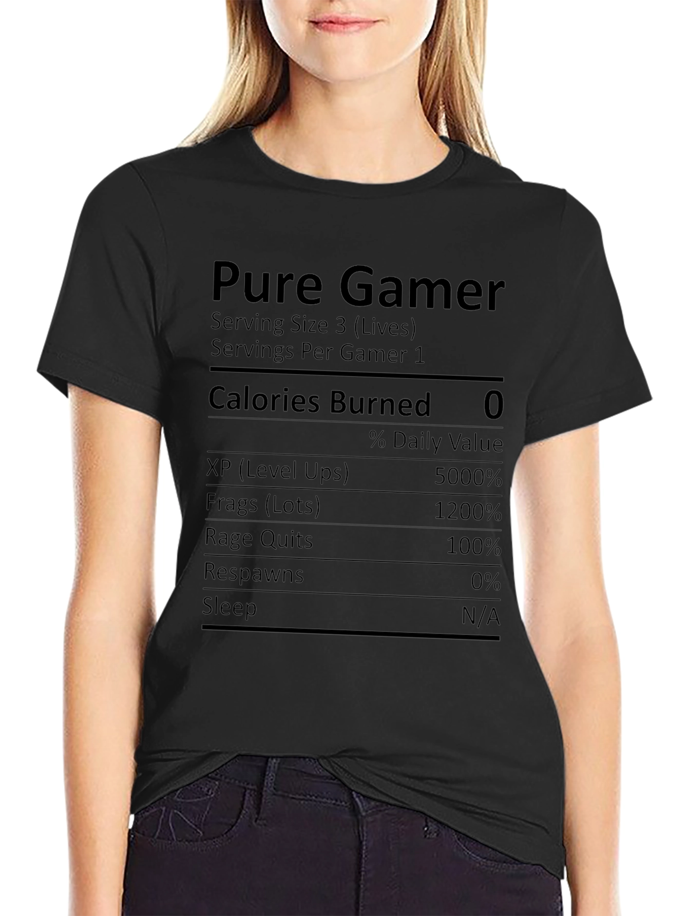 Pure Gamer Nutrition Facts Novelty T-Shirt