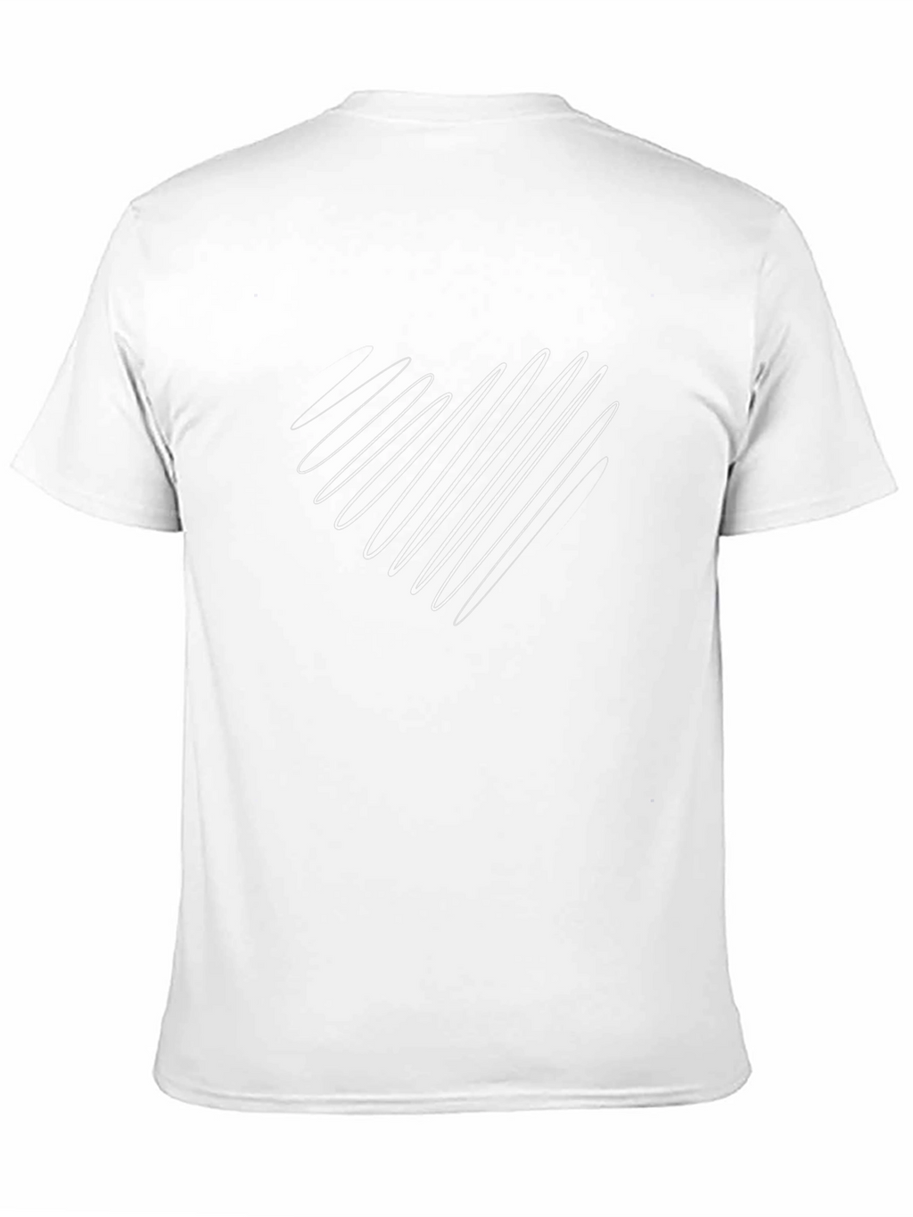 Stylish Black Tee with Abstract White Heart Design